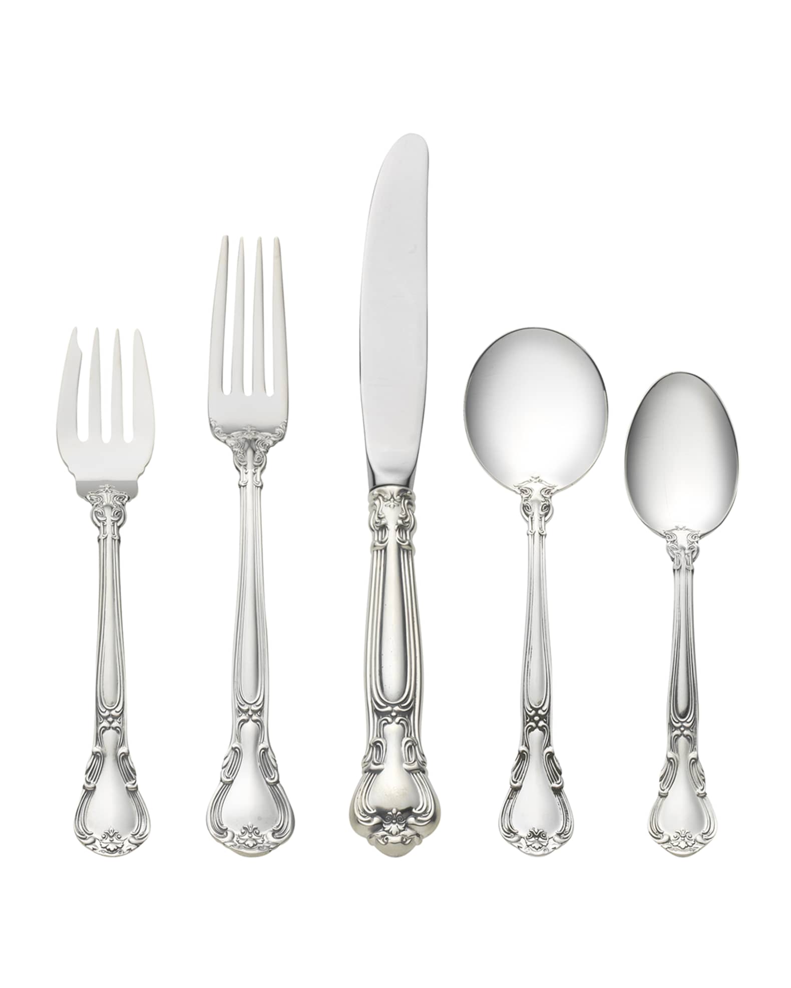 Gorham Chantilly 5Piece Flatware Setting with Cream Soup Spoon Horchow