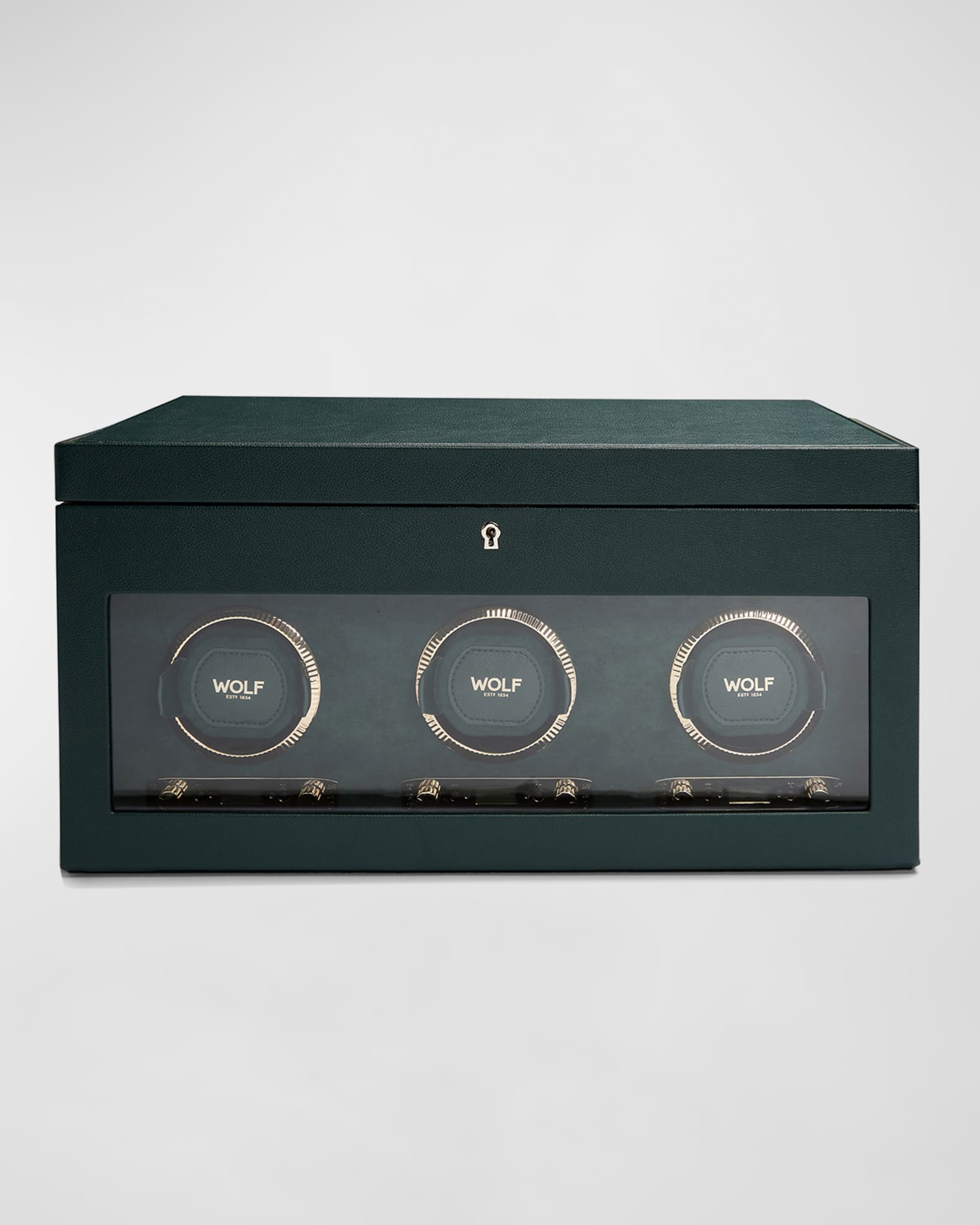 WOLF British Racing Triple Watch Winder with Storage