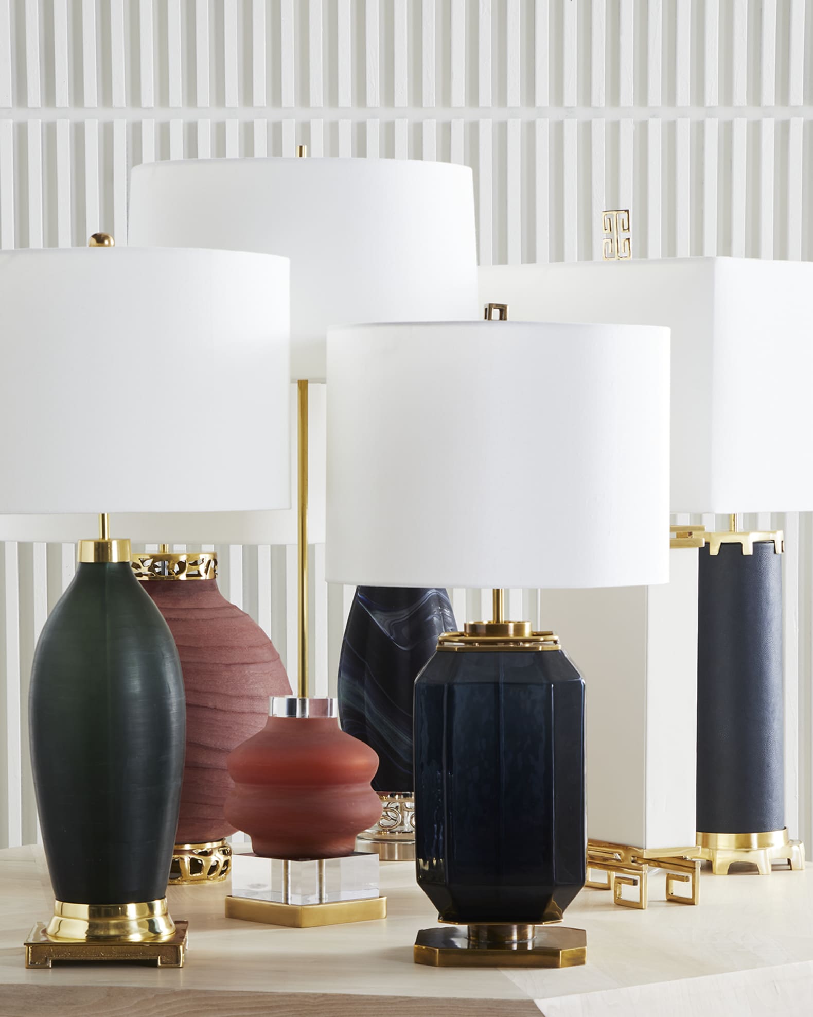 Navy and brass lamp new arrivals