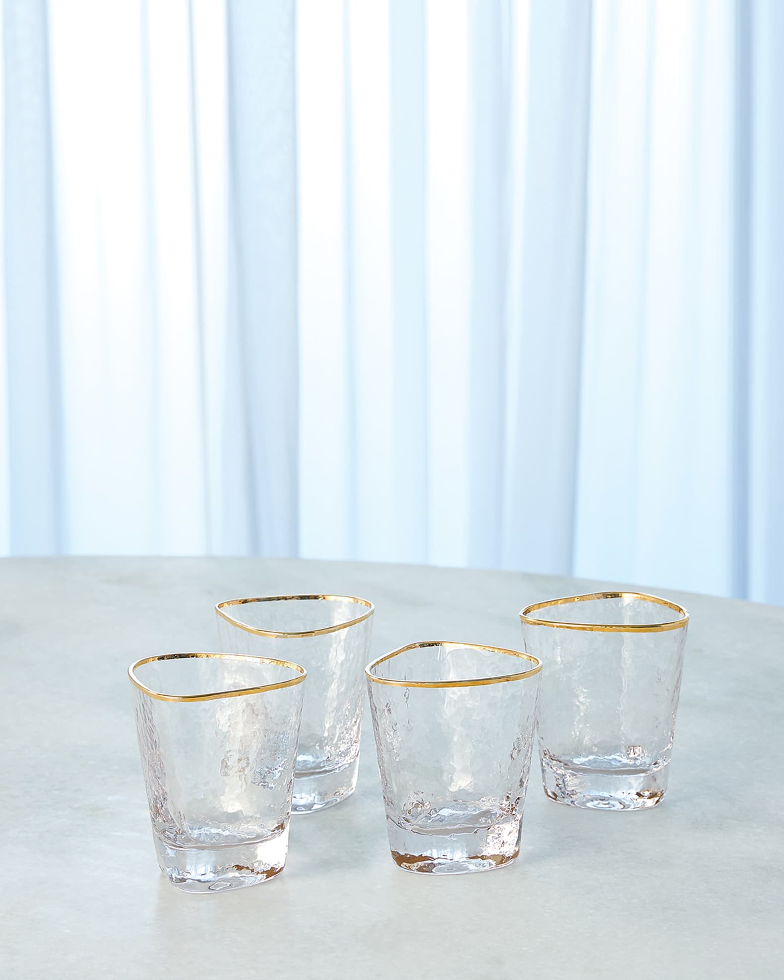 Global Views High Ball Glass with Gold Rim, Set of 4 Horchow