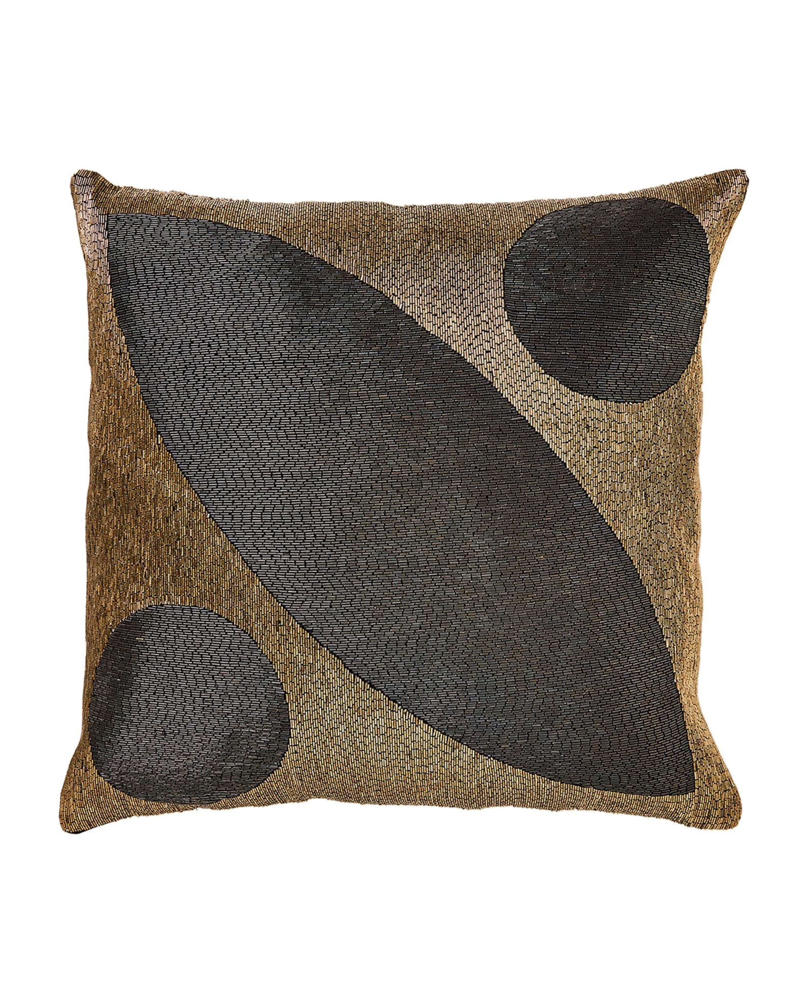 Gold beaded deals throw pillows