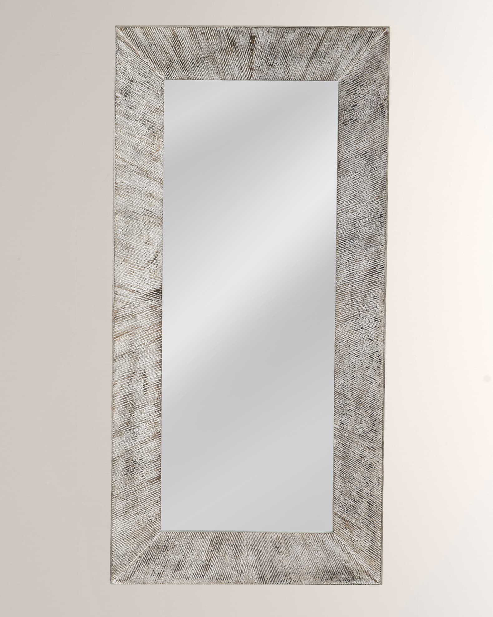 White leaner mirror top