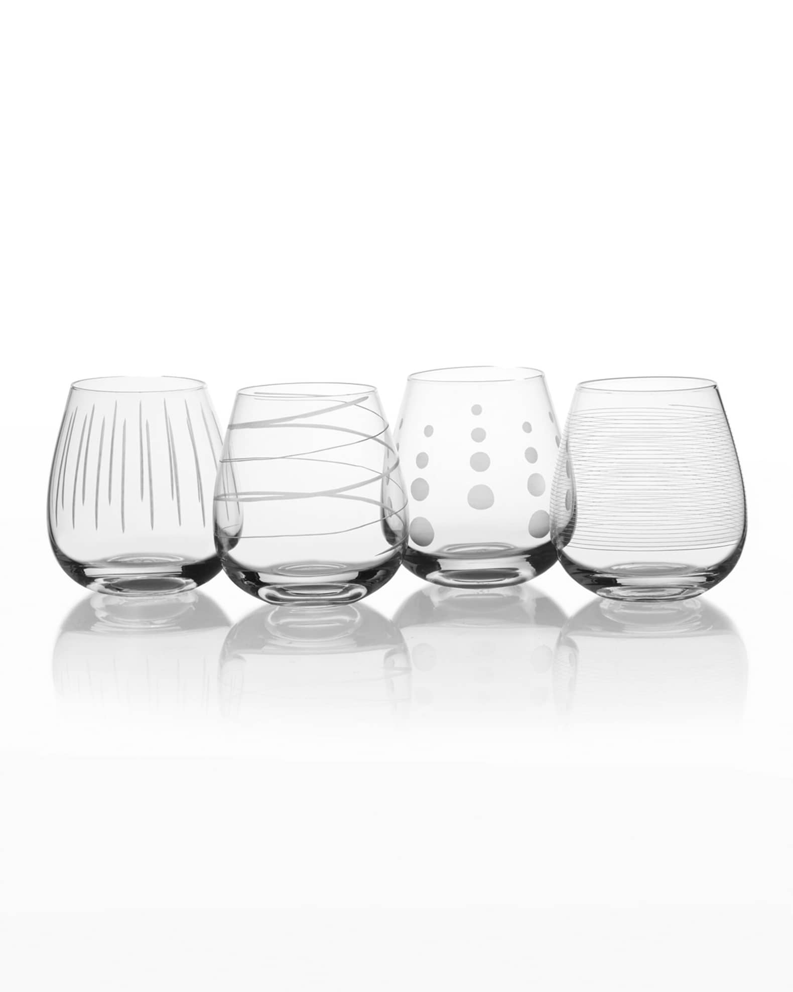 Mikasa Cheers Stemless Wine Glasses, Clear, 17 oz - 4 count