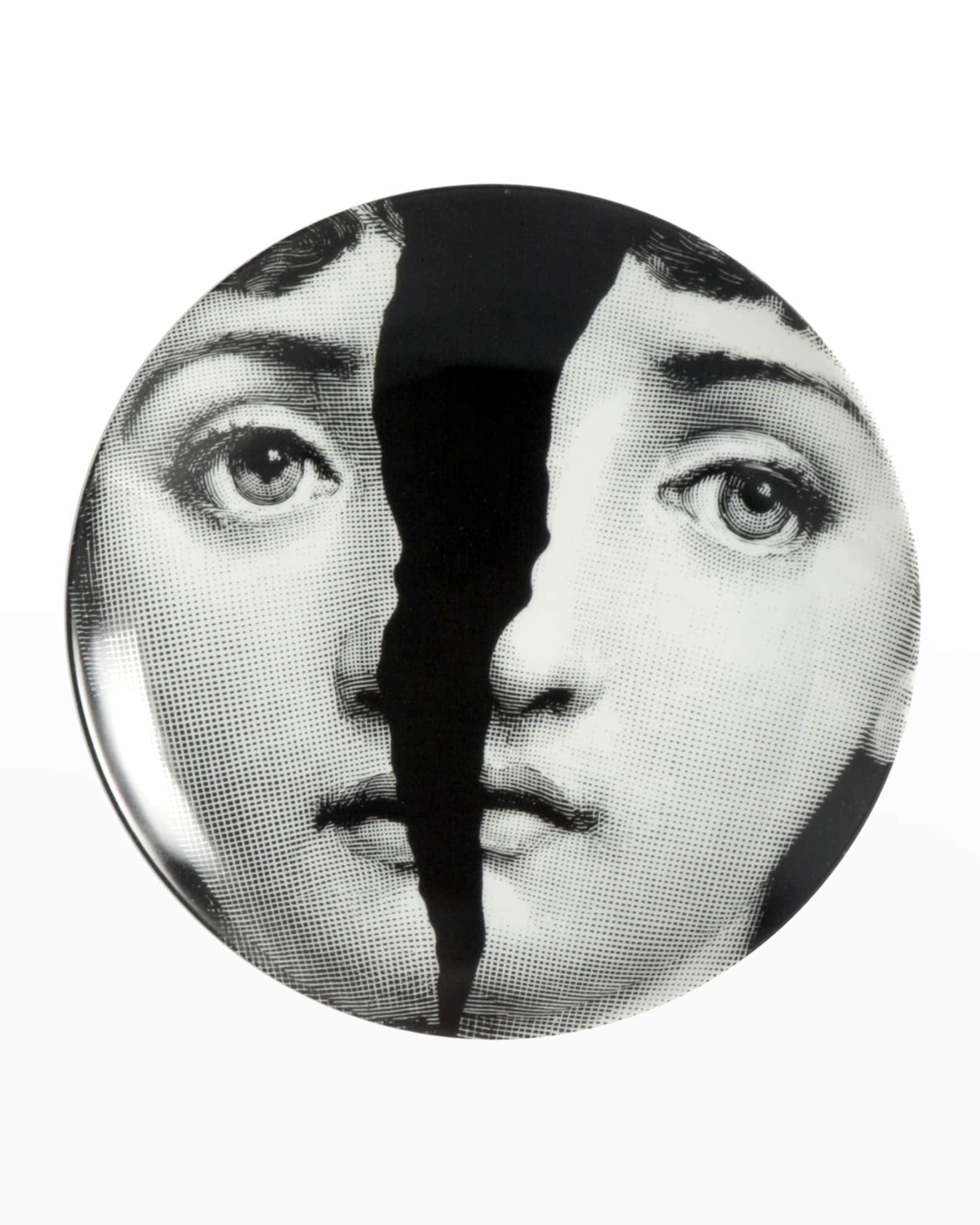 Fornasetti Faces Print Plate - White