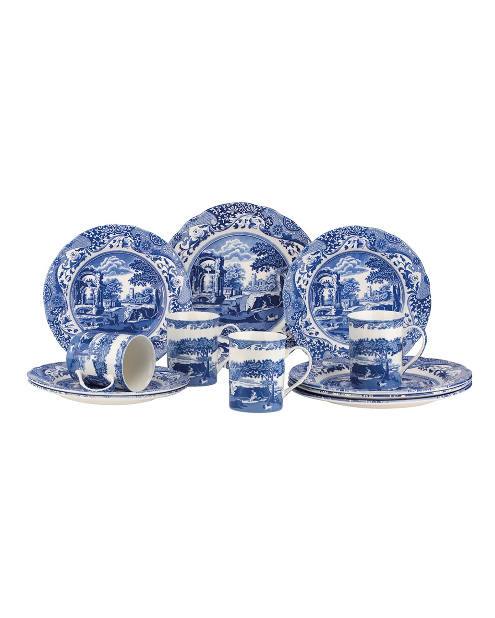 Spode 12Piece Blue Italian Dinnerware Set Horchow