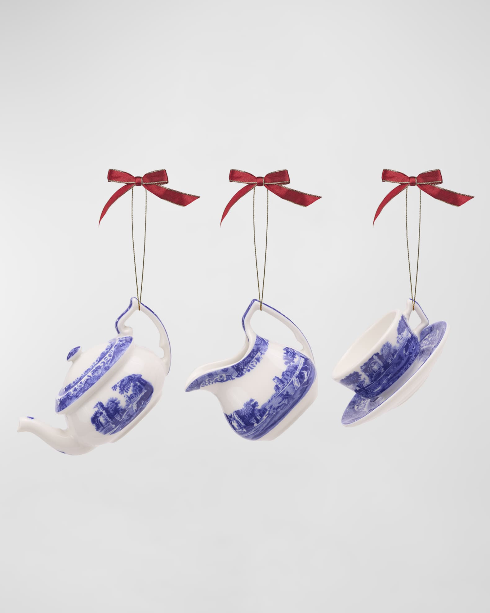 Spode Spode Blue Italian Tea Set Ornaments Set of 3 Horchow