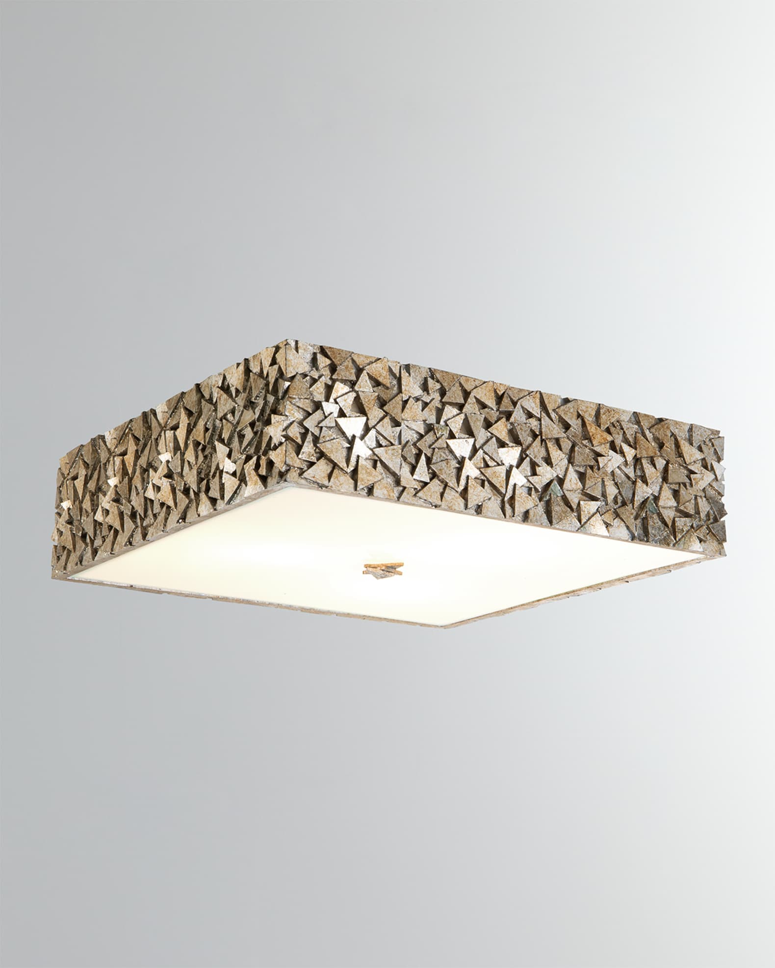 Lucas + McKearn Mosaic 3-Light Square Ceiling Light, 16"