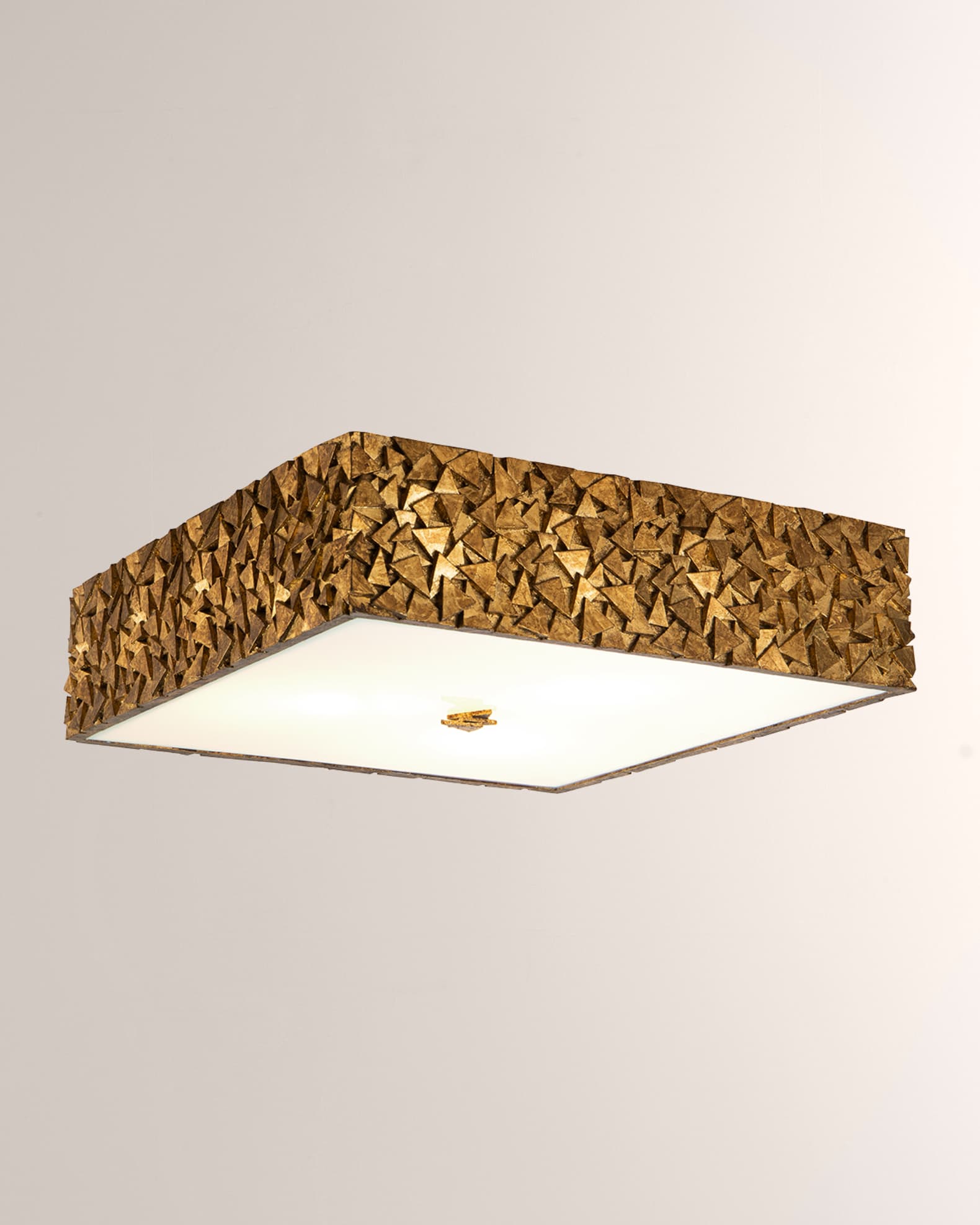 Lucas + McKearn Mosaic 3-Light Square Ceiling Light, 16"