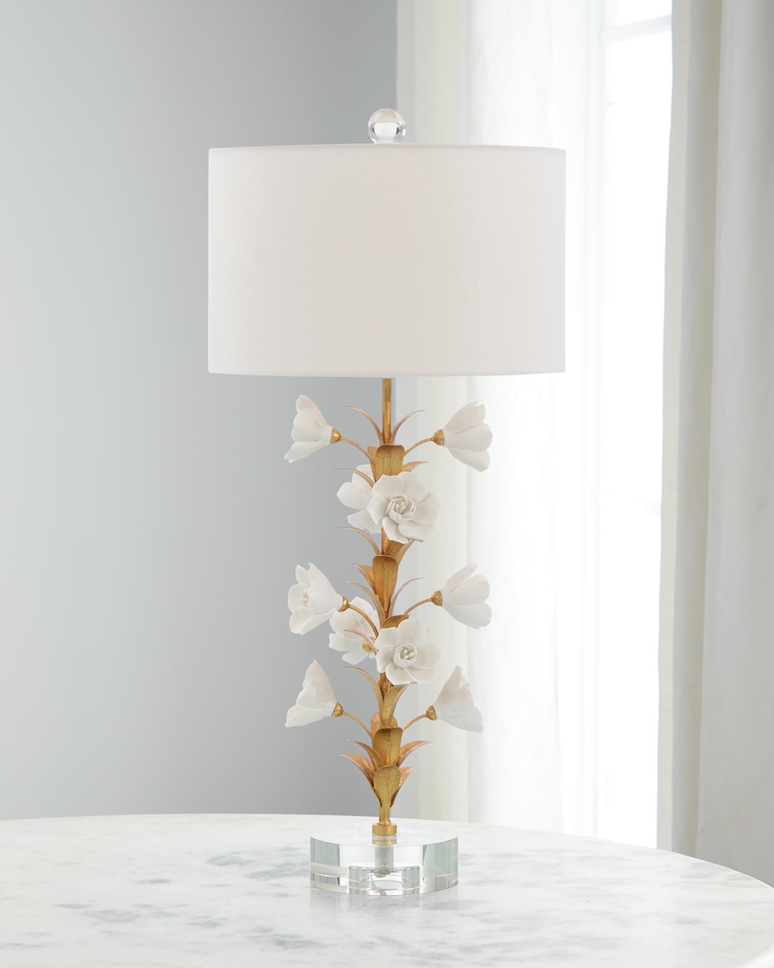 JohnRichard Collection Porcelain Flower Table Lamp Horchow