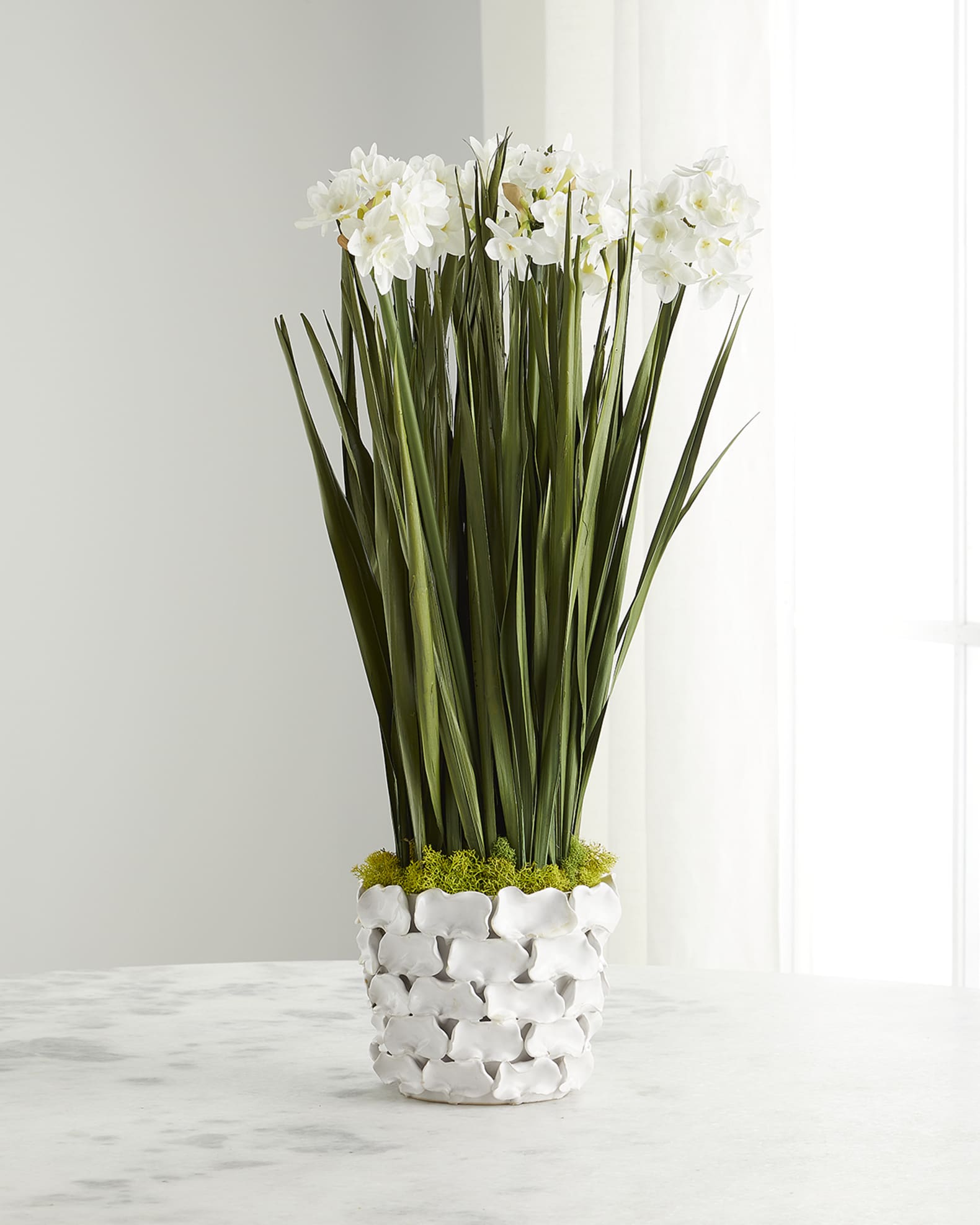 John-Richard Collection Paper Whites Faux-Floral Arrangement