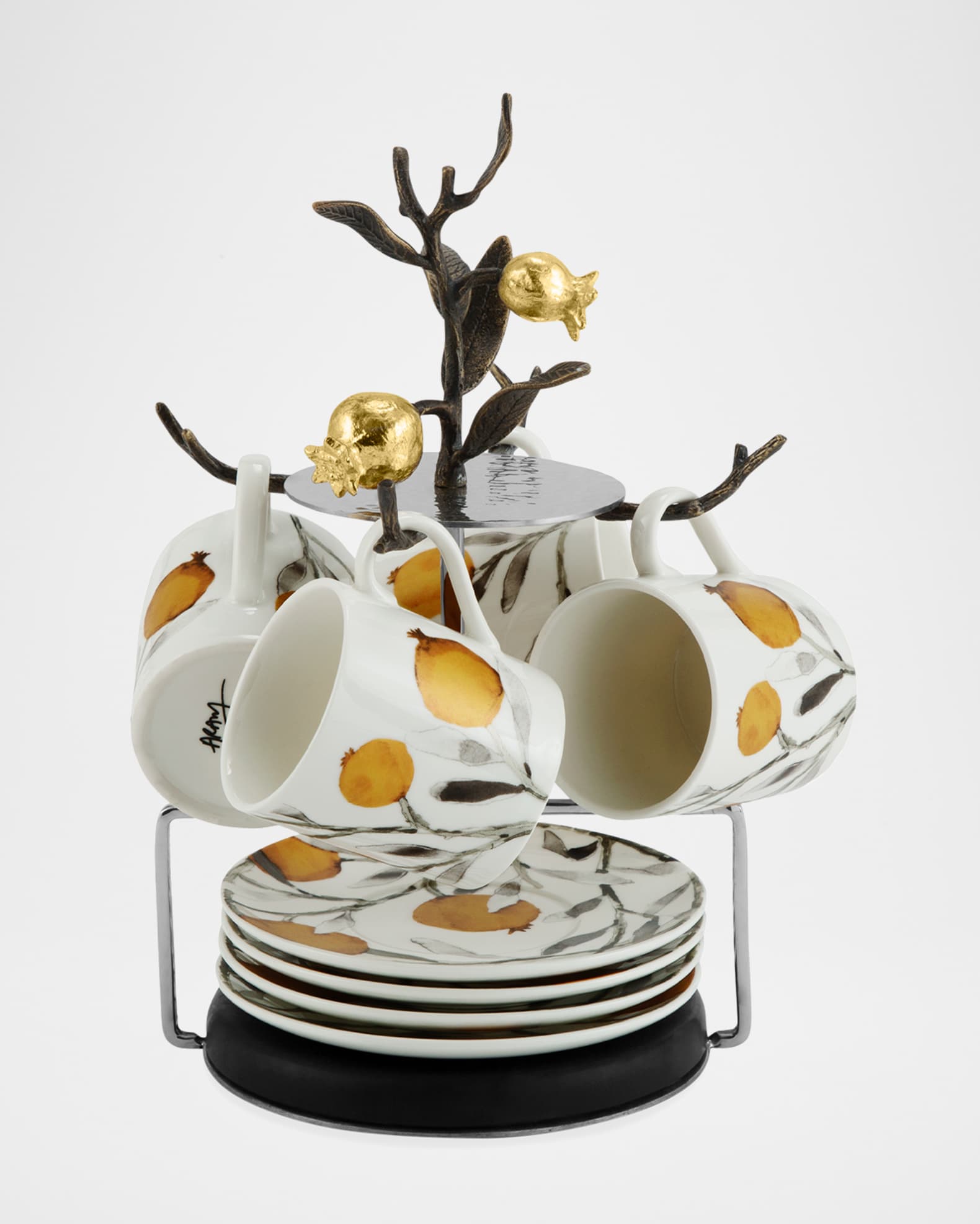 Michael Aram Pomegranate Demitasse Set with Stand | Horchow