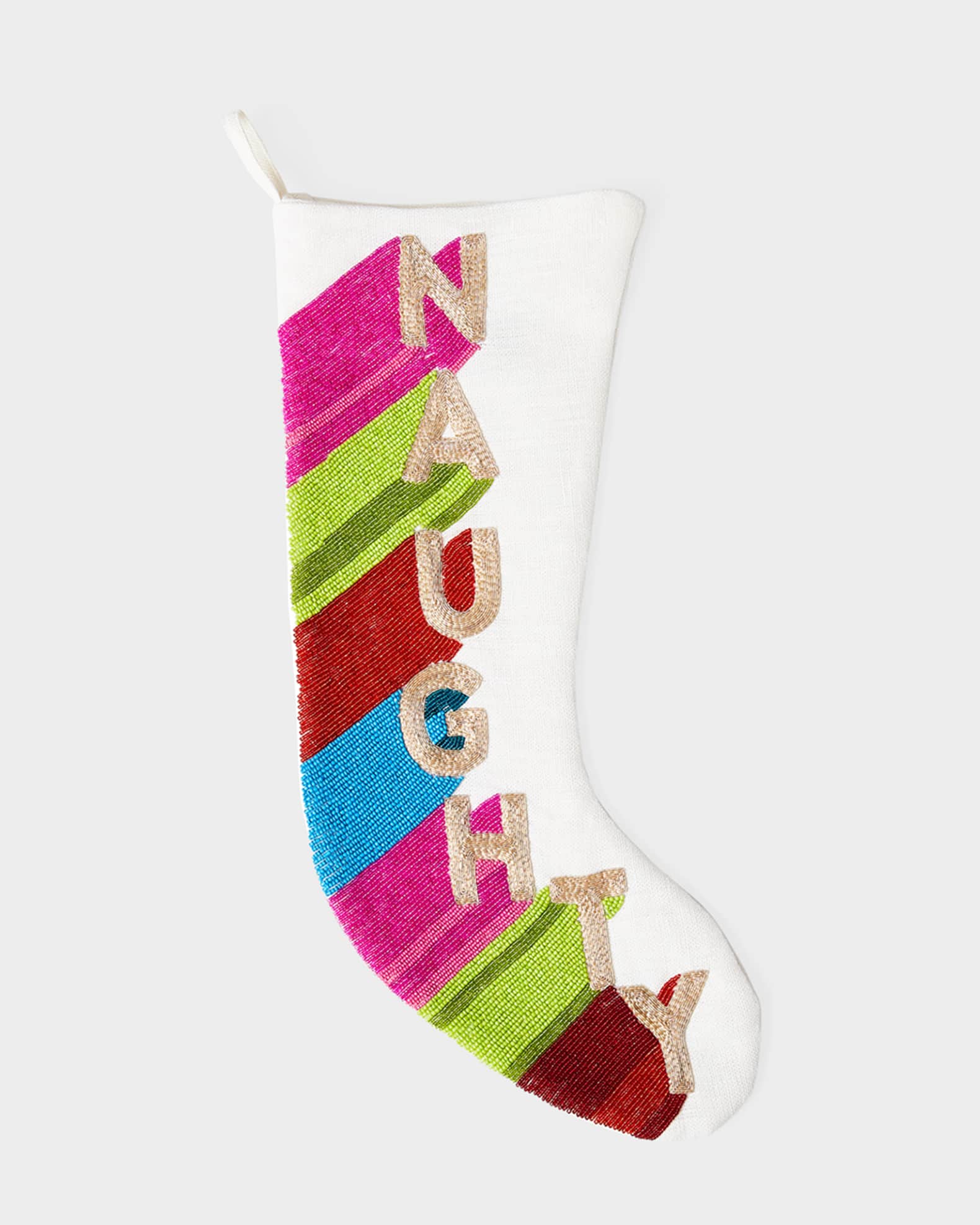 Jonathan Adler Naughty Embellished Stocking Horchow