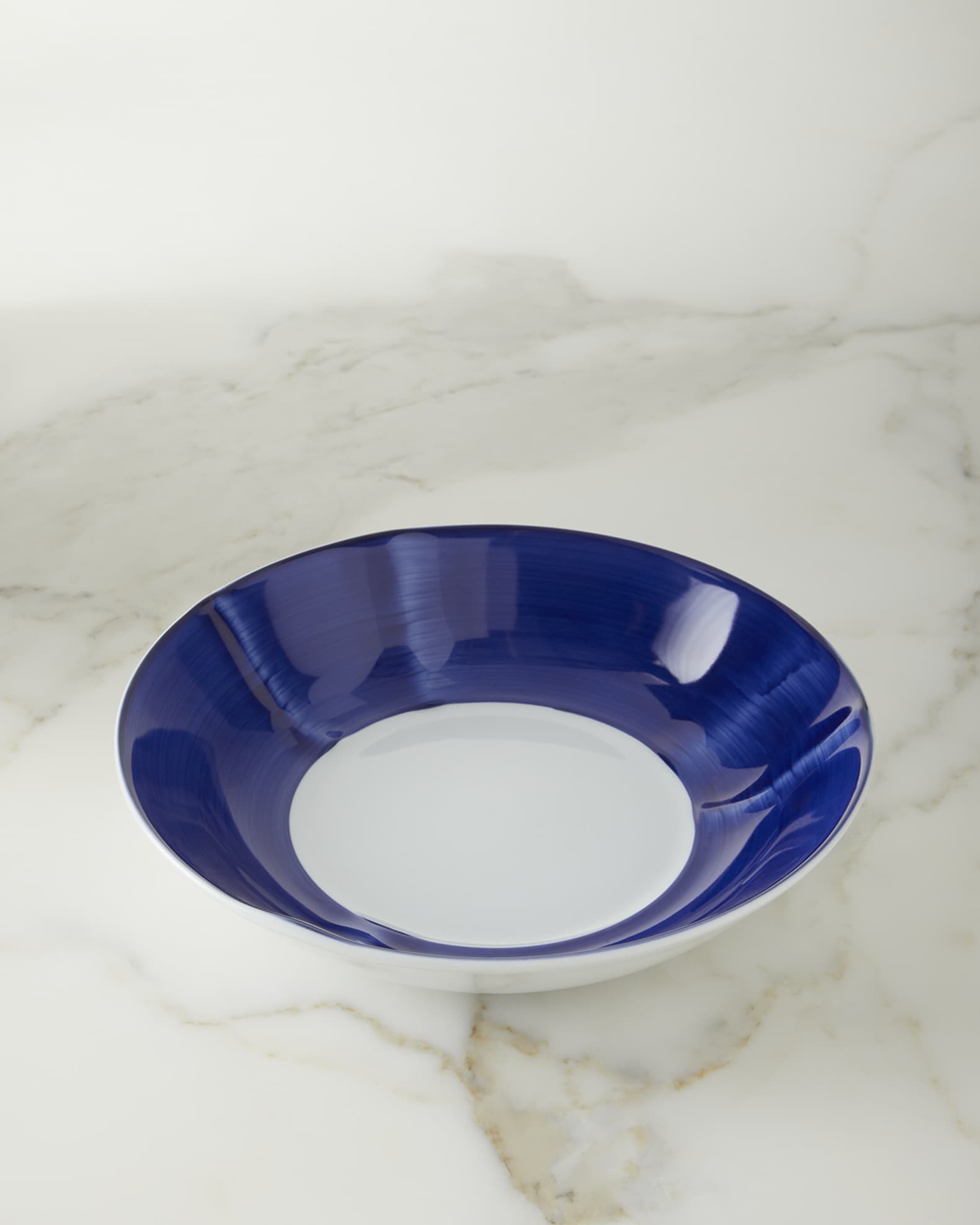 Neiman Marcus Brushstroke Cobalt Pasta Bowls, Set of 4