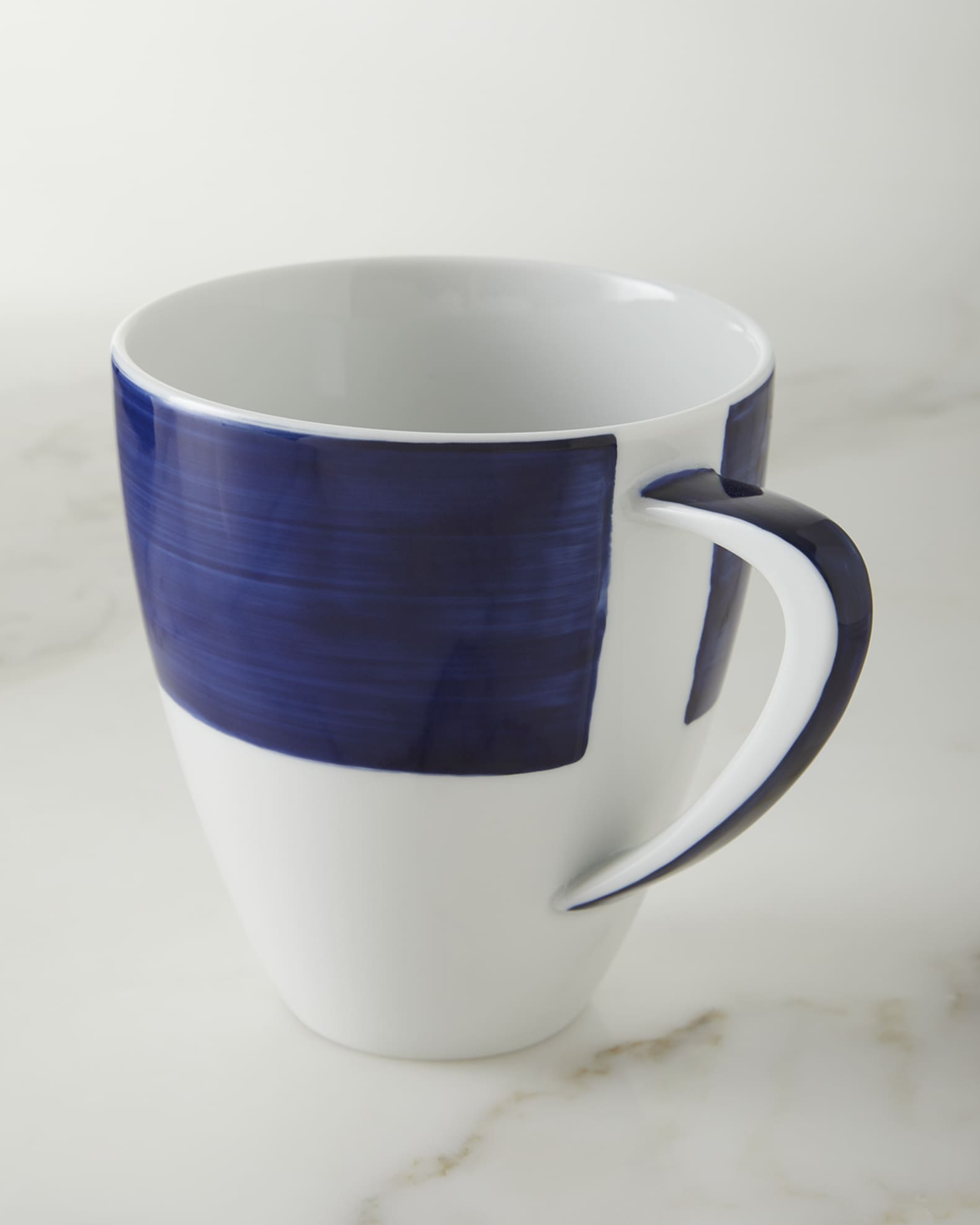 Neiman Marcus Brushstroke Cobalt Mugs, Set of 4