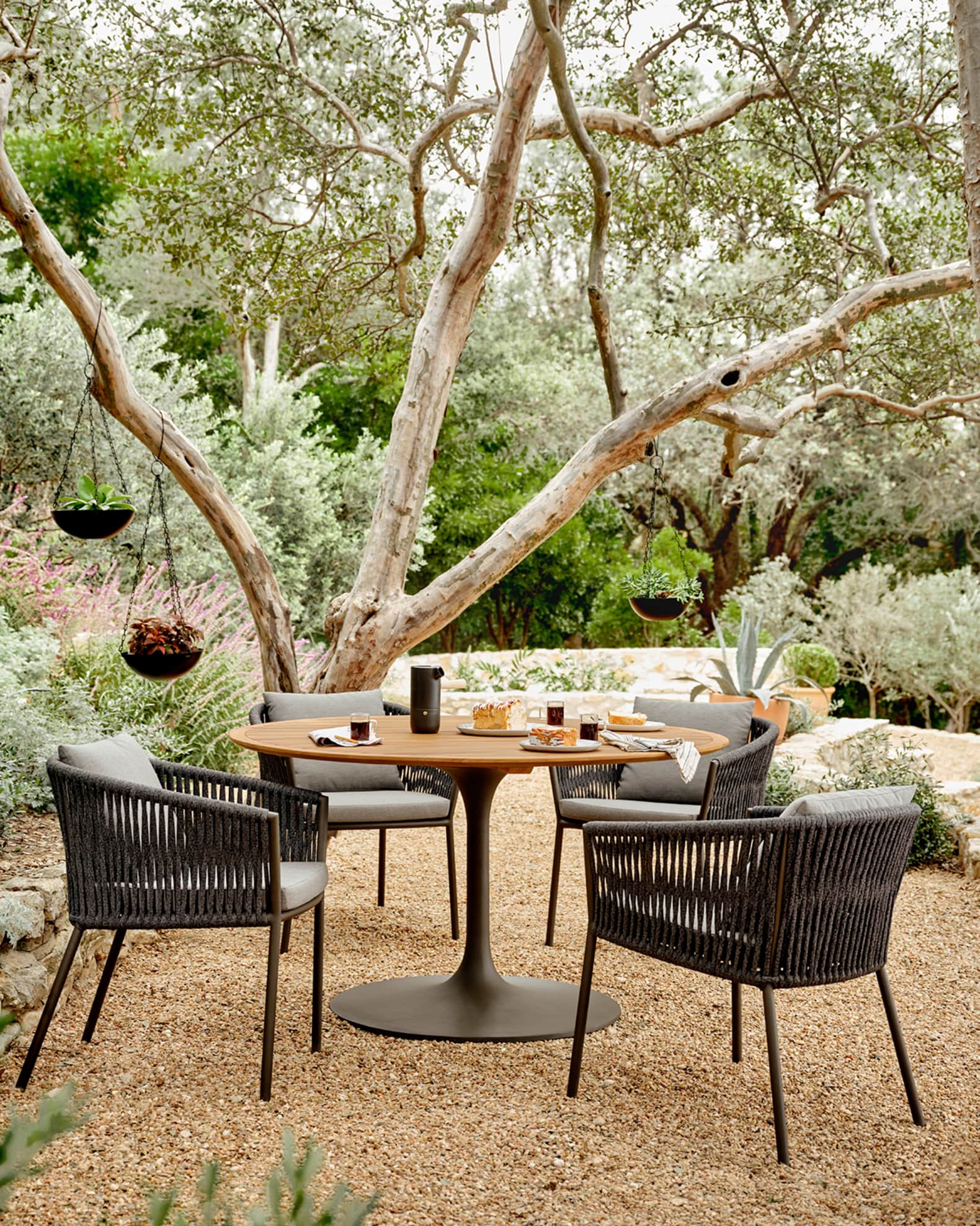Natural wood outdoor dining table hot sale