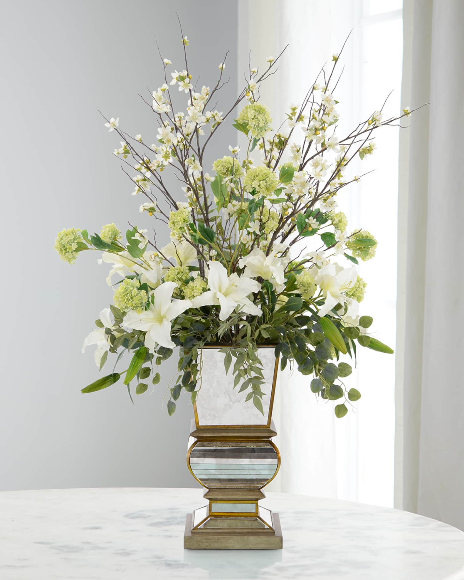 Faux Florals Arrangement in Planter