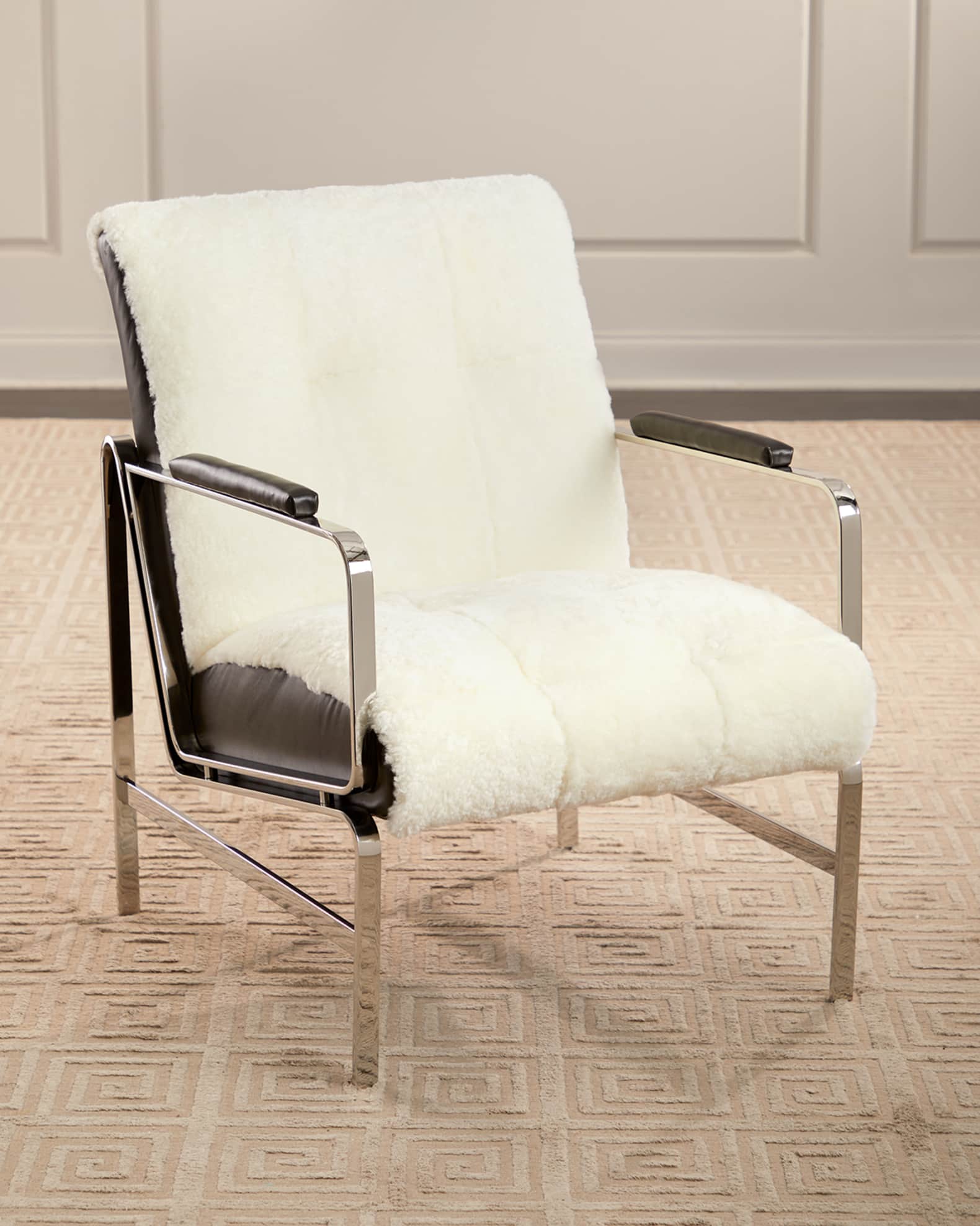 White shearling chair online