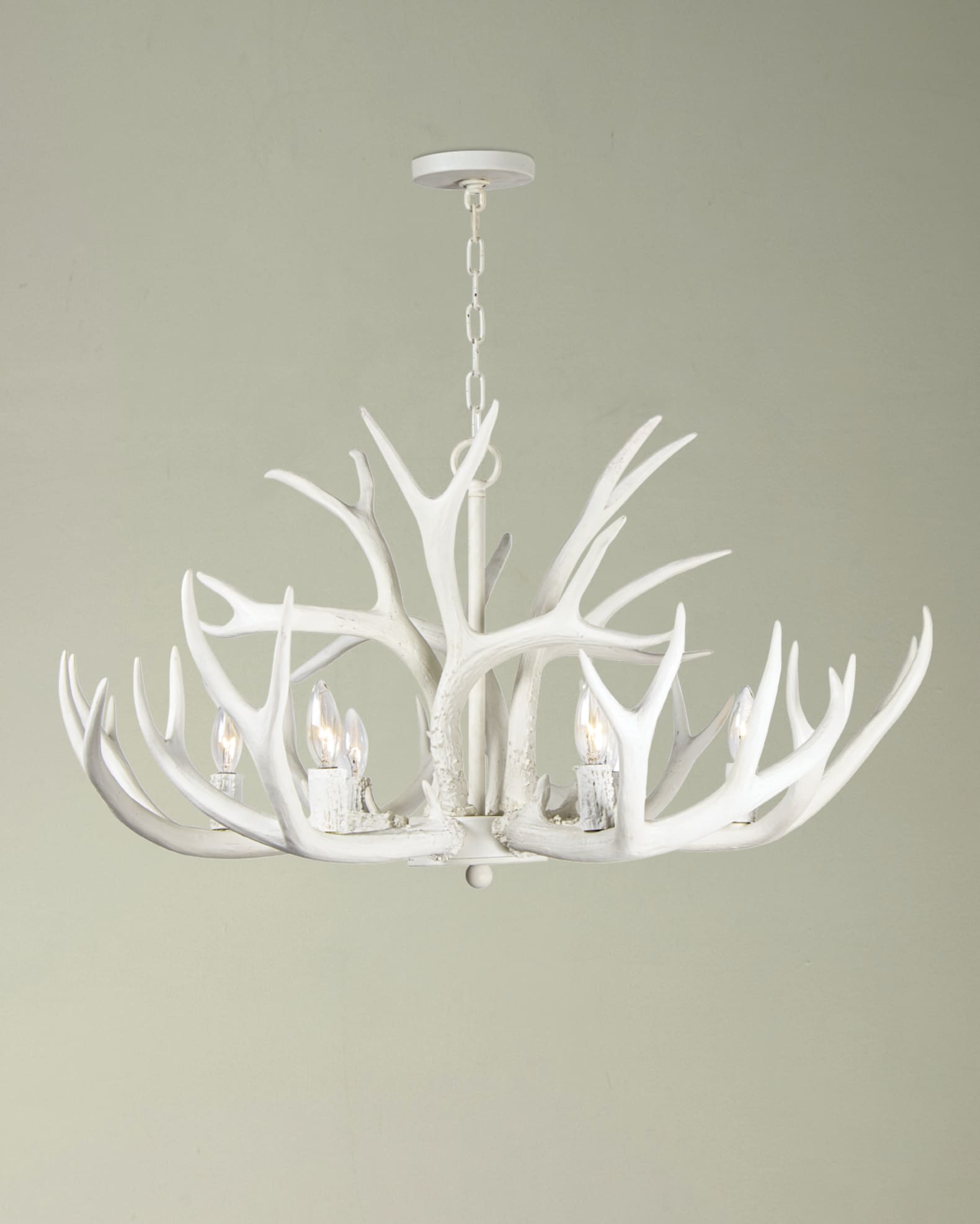 White antler ceiling light online