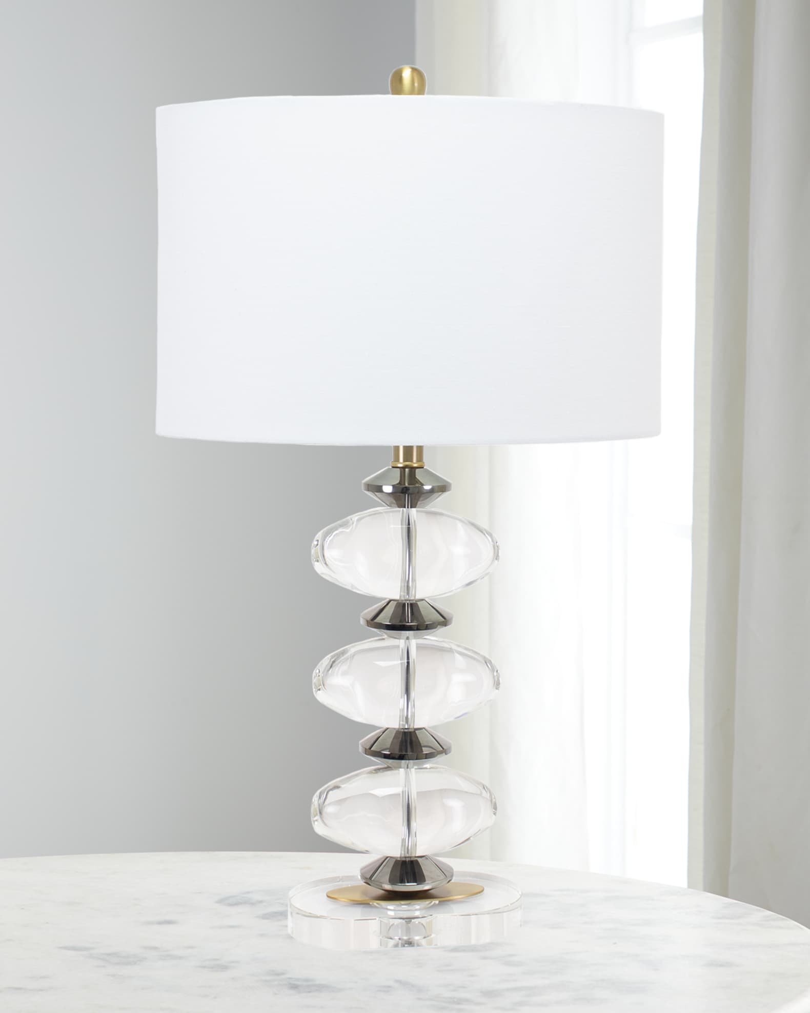 Couture Lamps Oval Crystal Table Lamp