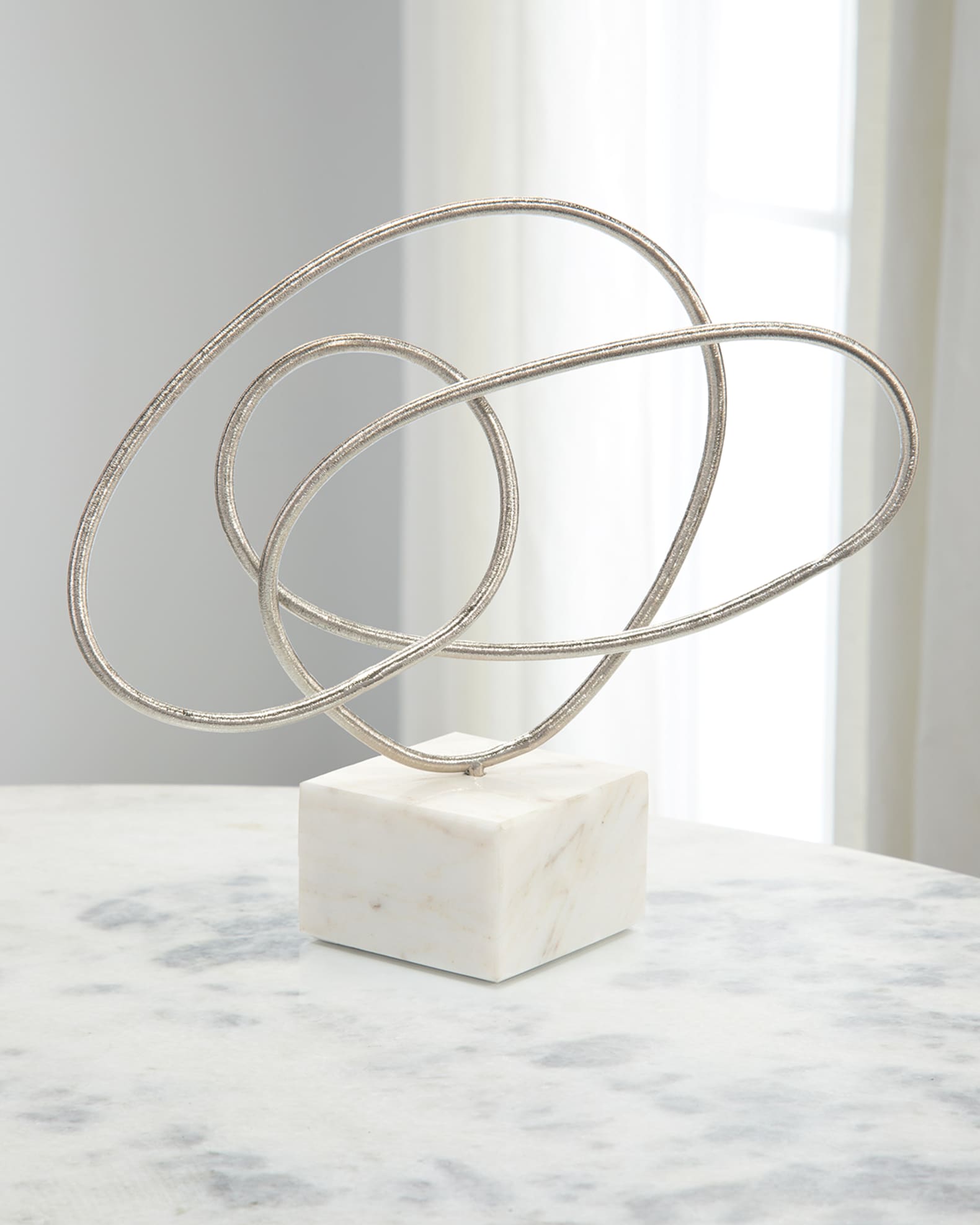 John-Richard Collection "Silver Ribbon Dance I" 12" Sculpture
