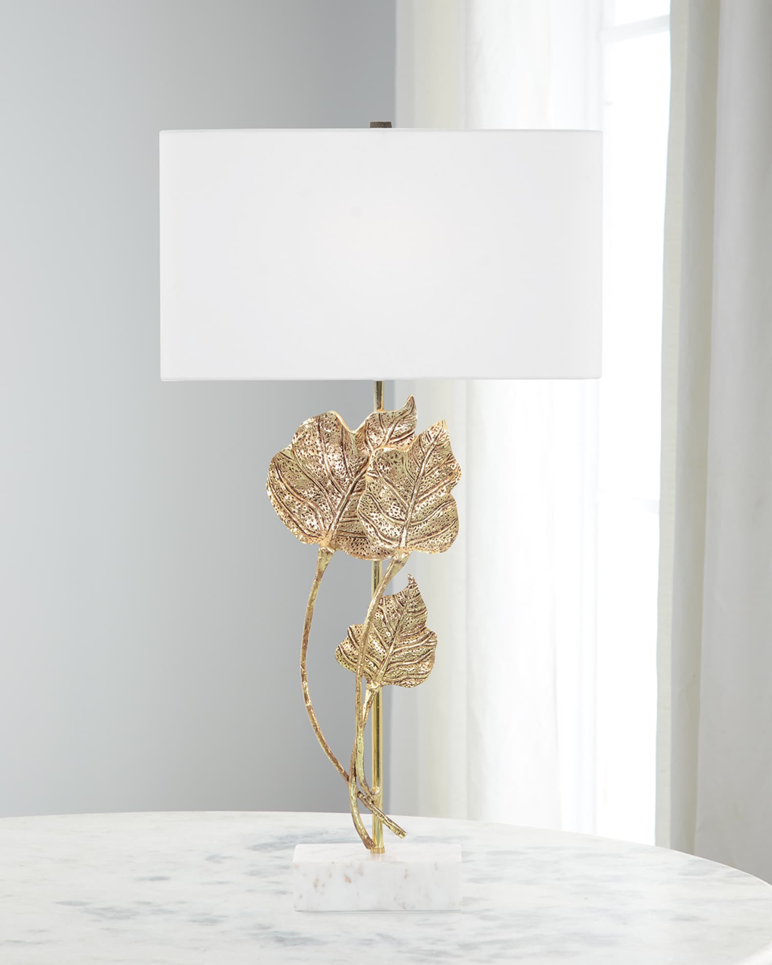 John Richard Collection Antique Gold Leaf Table Lamp Horchow