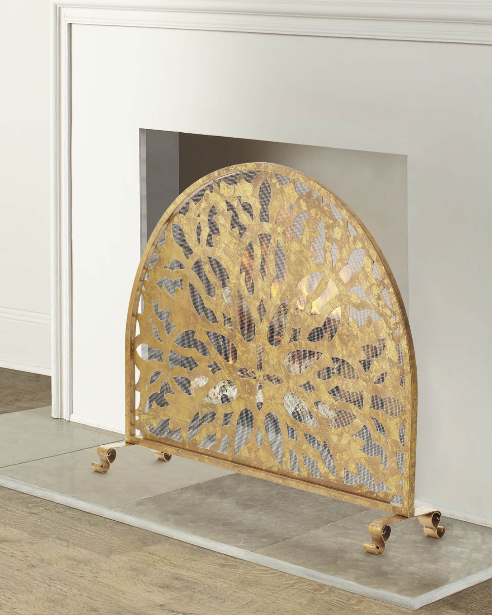 Arched Cut-Out Fire Screen