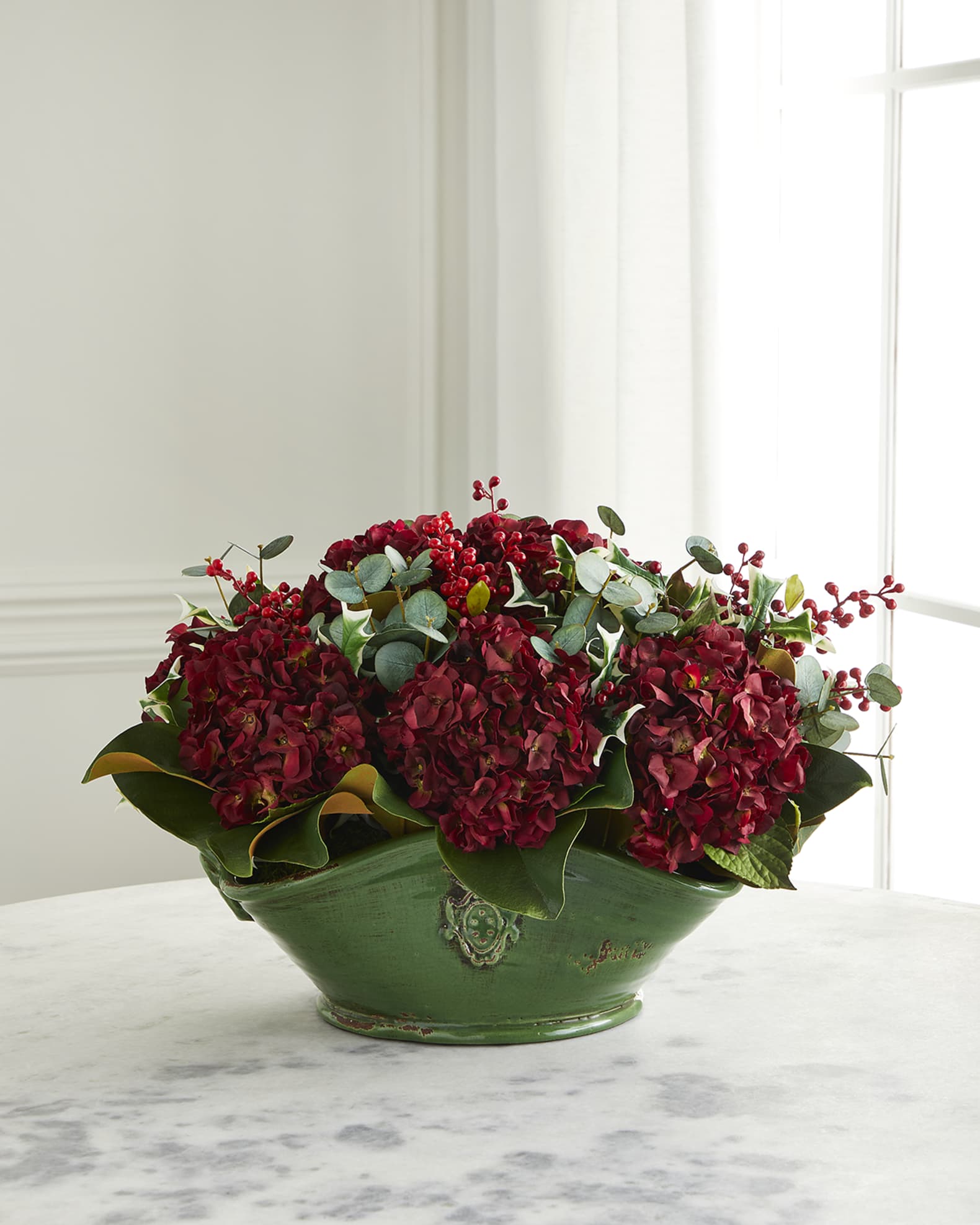 Faux hydrangea hot sale