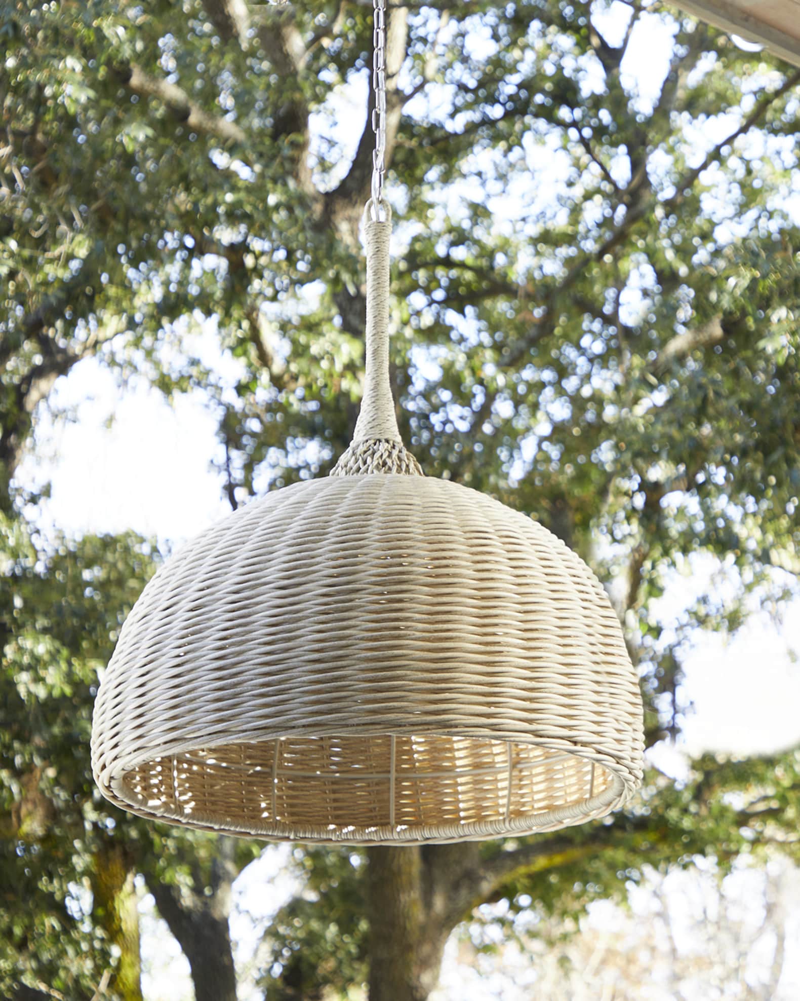 Outdoor 2025 rattan chandelier