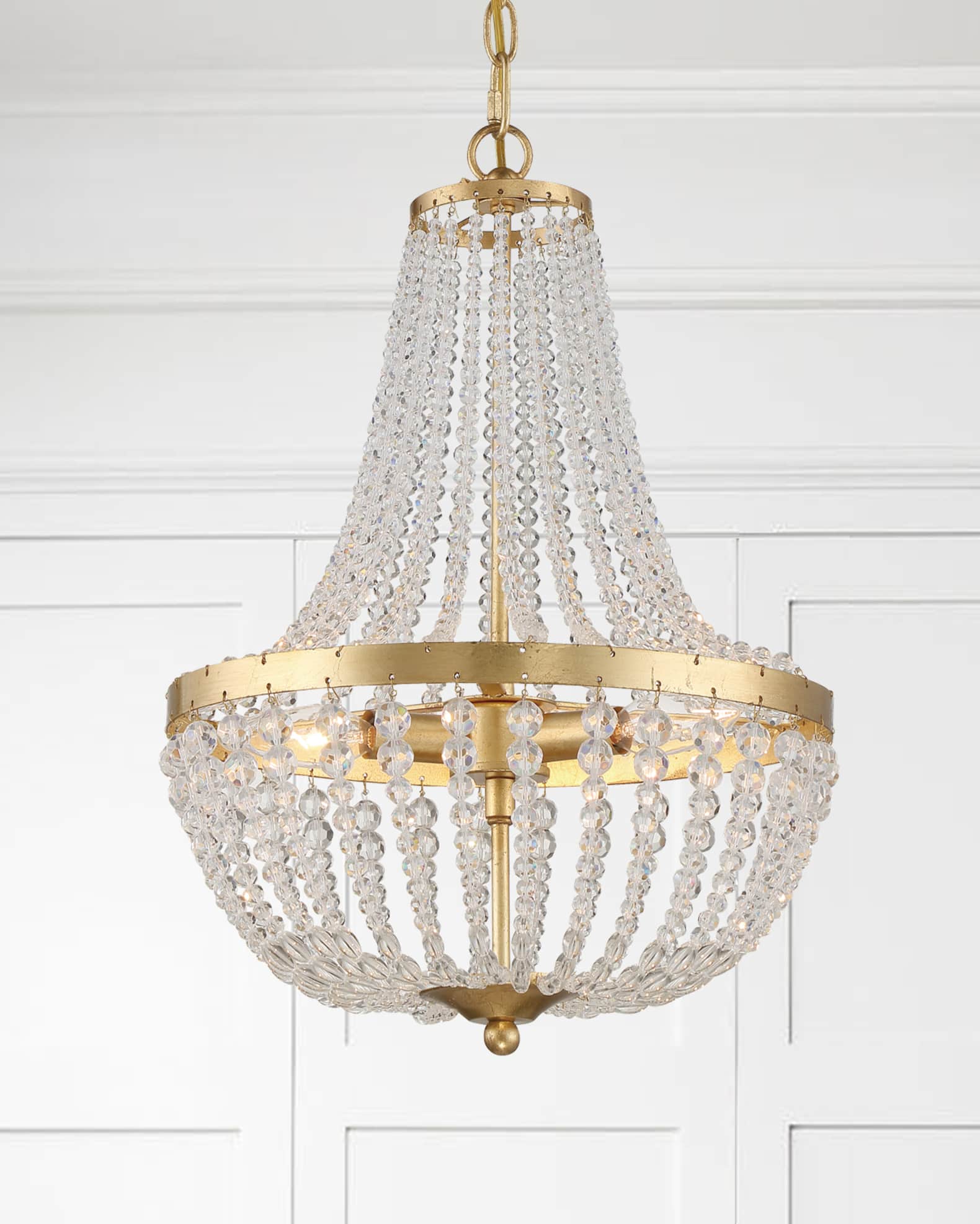 Crystorama Rylee 3 Light Antique Gold Chandelier