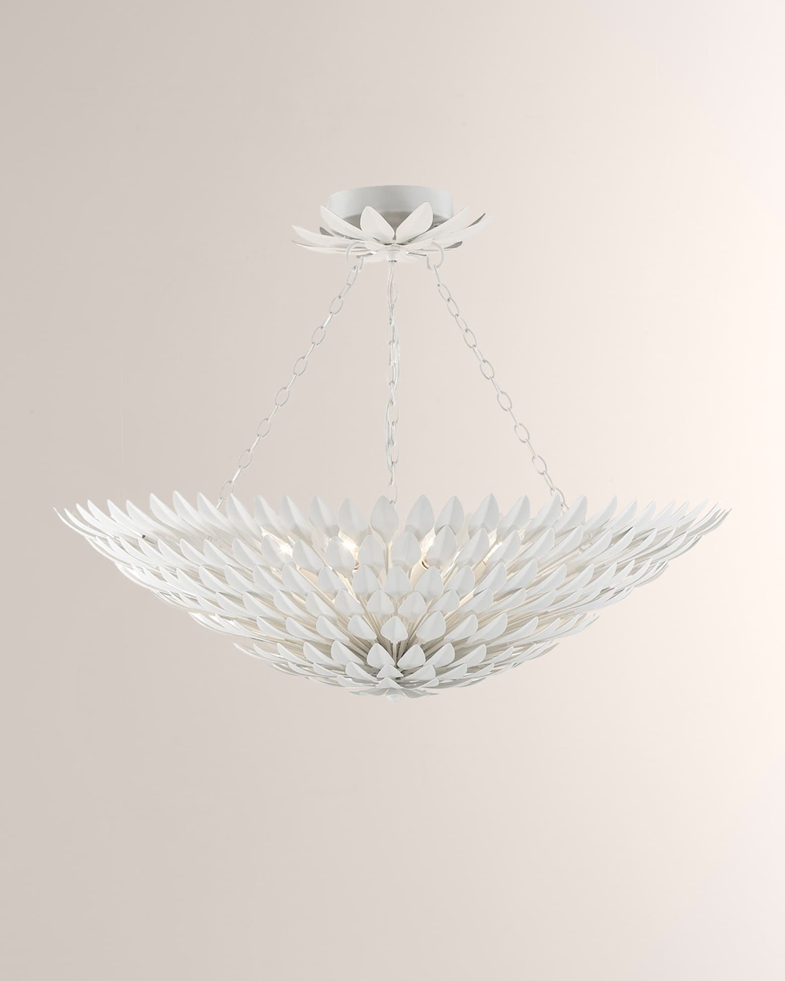 Crystorama Broche 8-Light Matte White Ceiling Mount