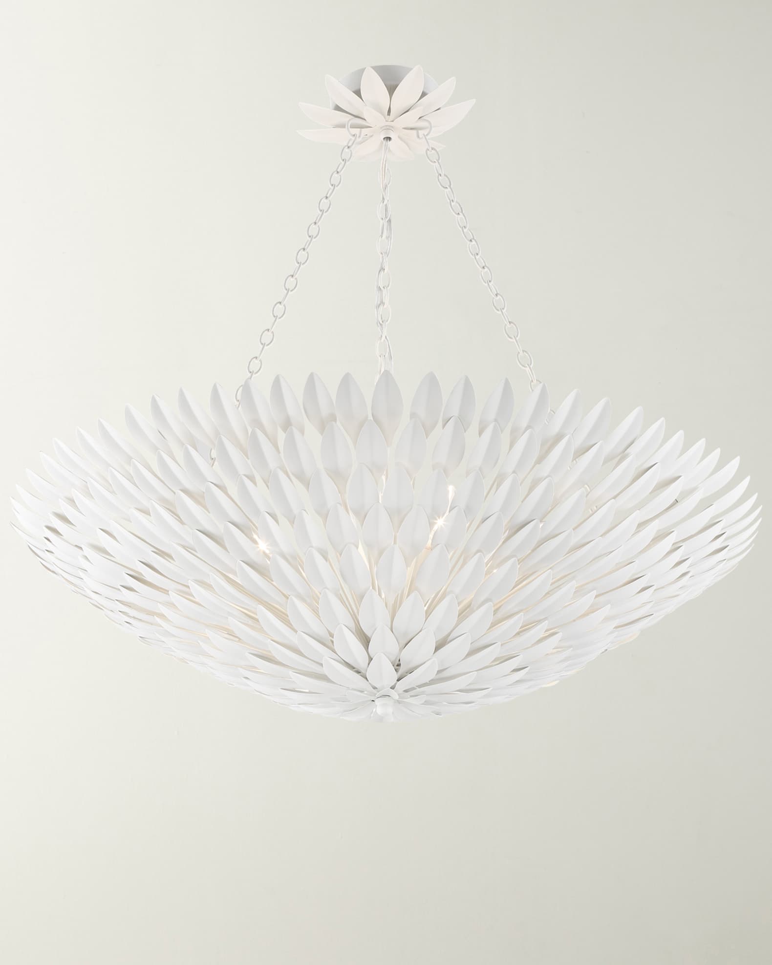 Crystorama Broche 8 Light Matte White Chandelier Horchow
