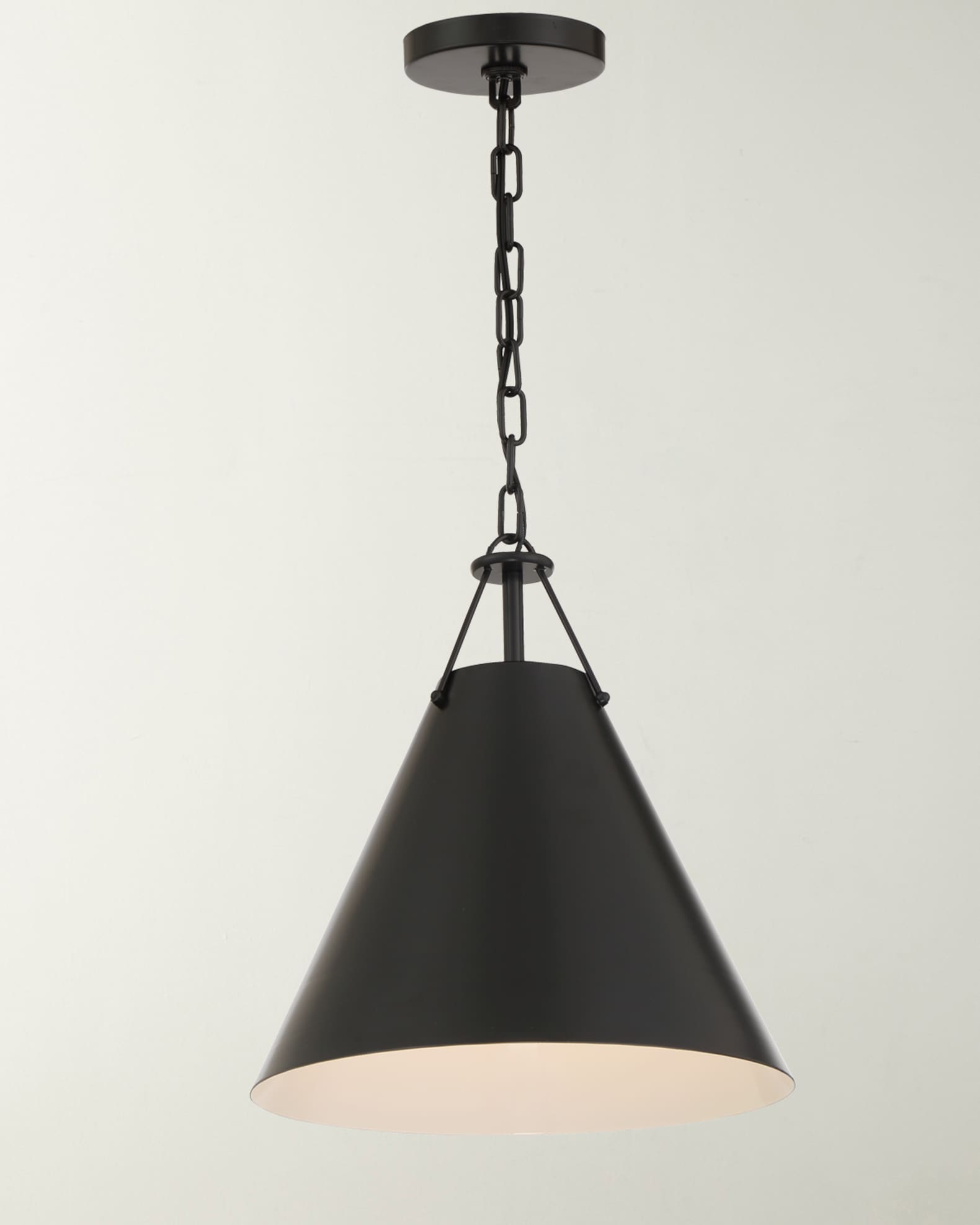Matte black cone pendant light sale