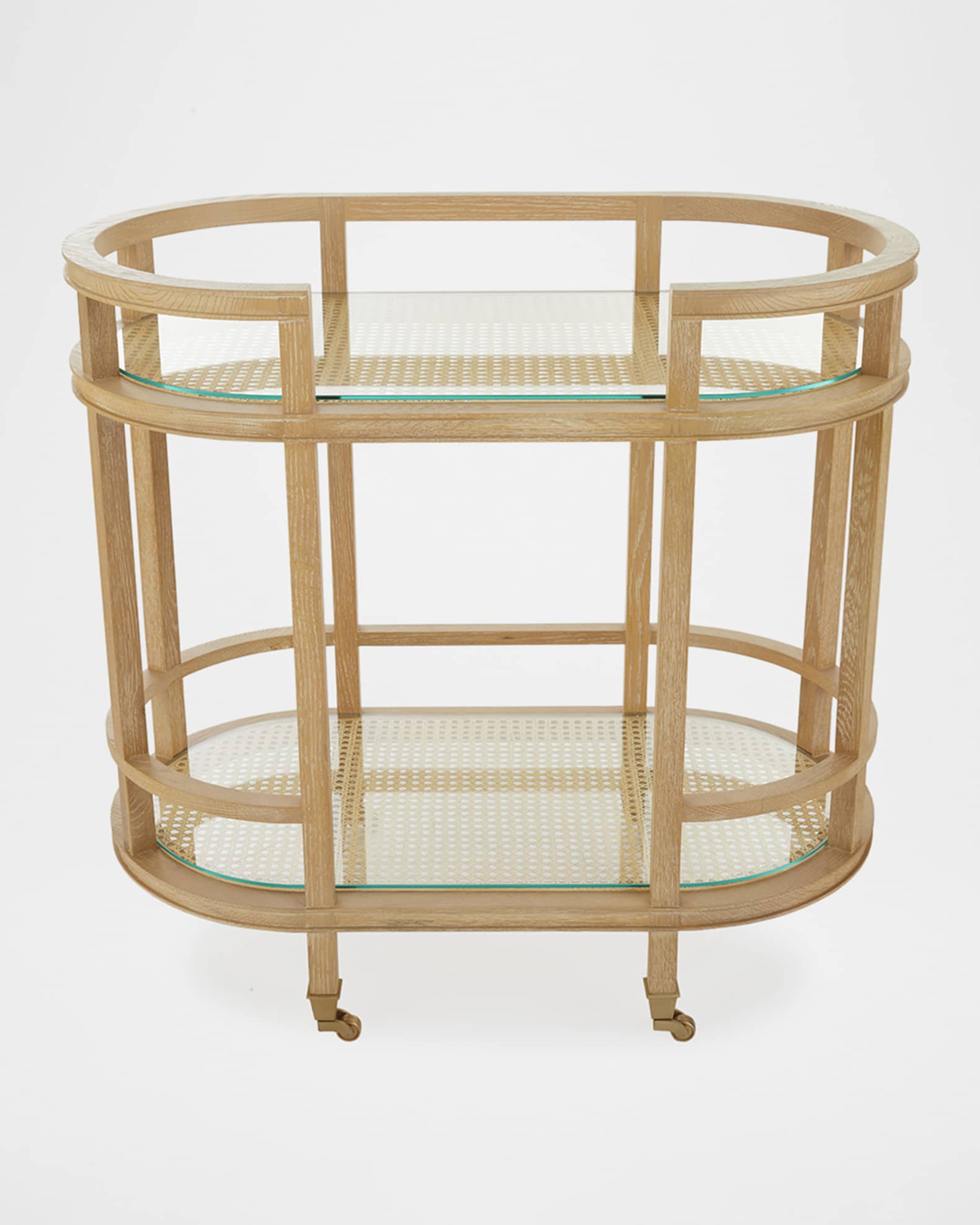 8 Oak Lane Gold Bamboo Mirrored Vanity Tray