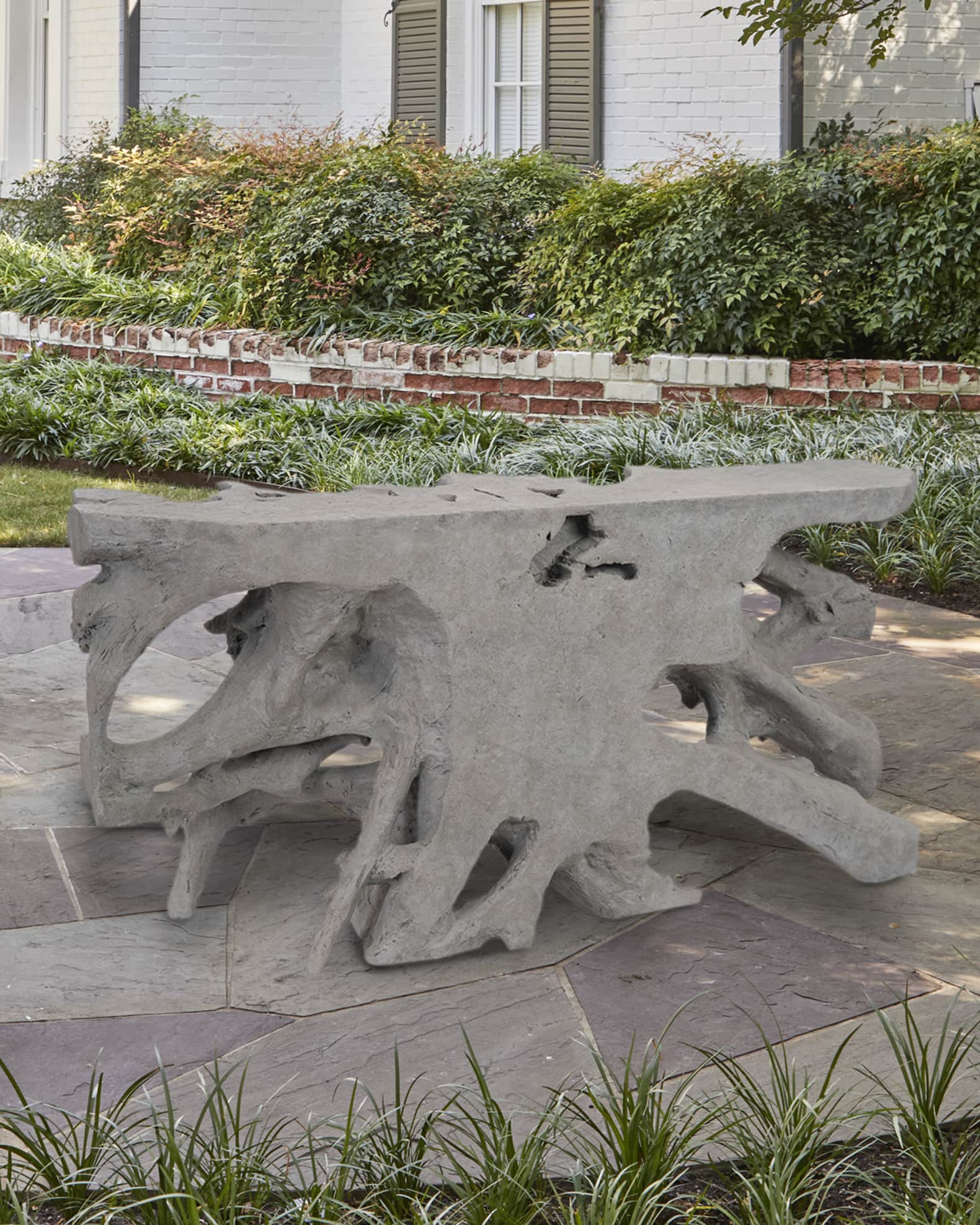 Phillips Collection Cast Root Console, Charcoal Stone