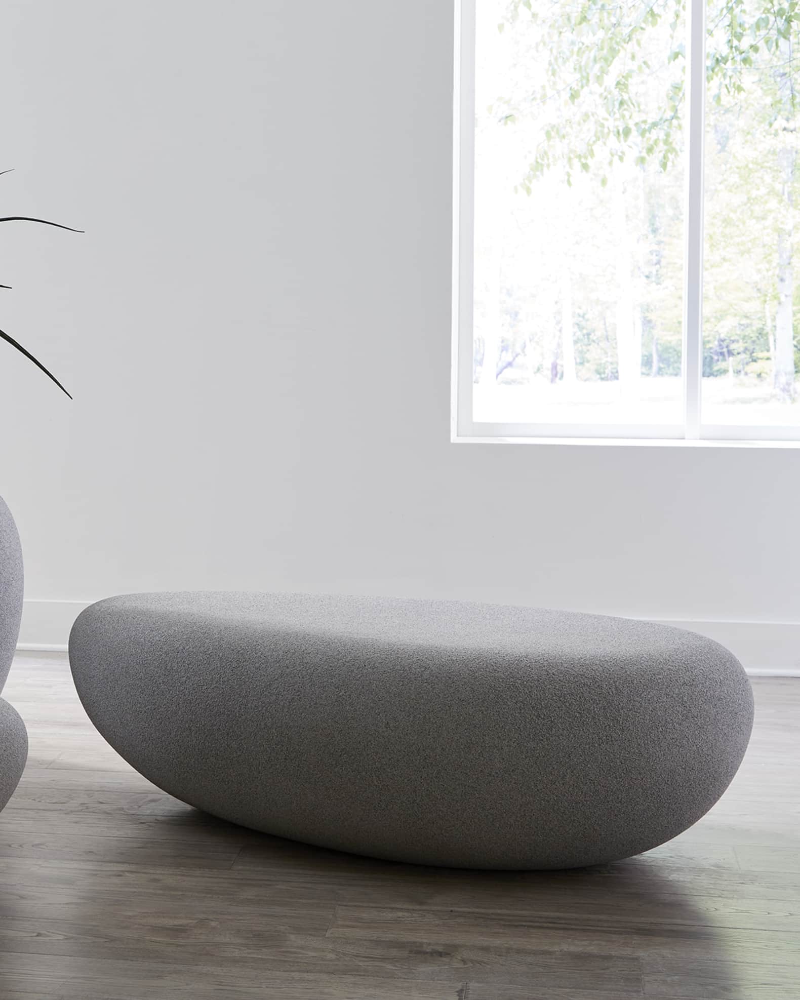 The Phillips Collection River Stone Large Coffee Table Dark