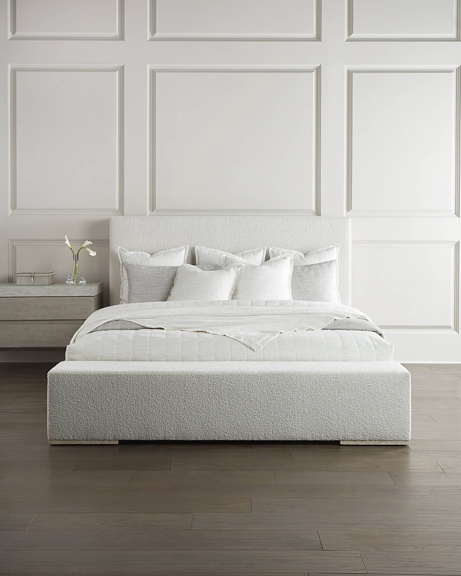 Marcus upholstered platform bed outlet