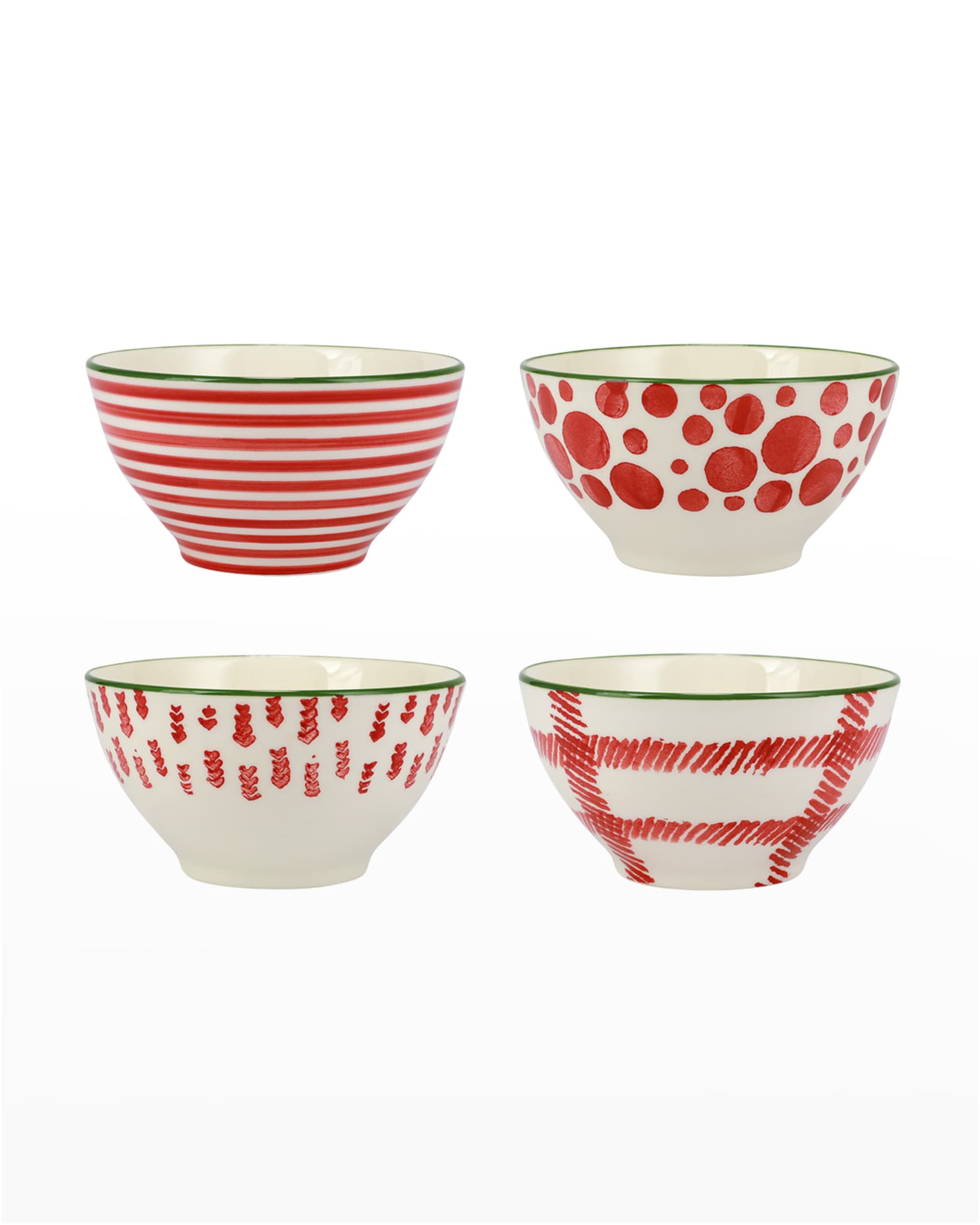 Vietri Mistletoe Assorted Cereal Bowls, Set of 4 Horchow