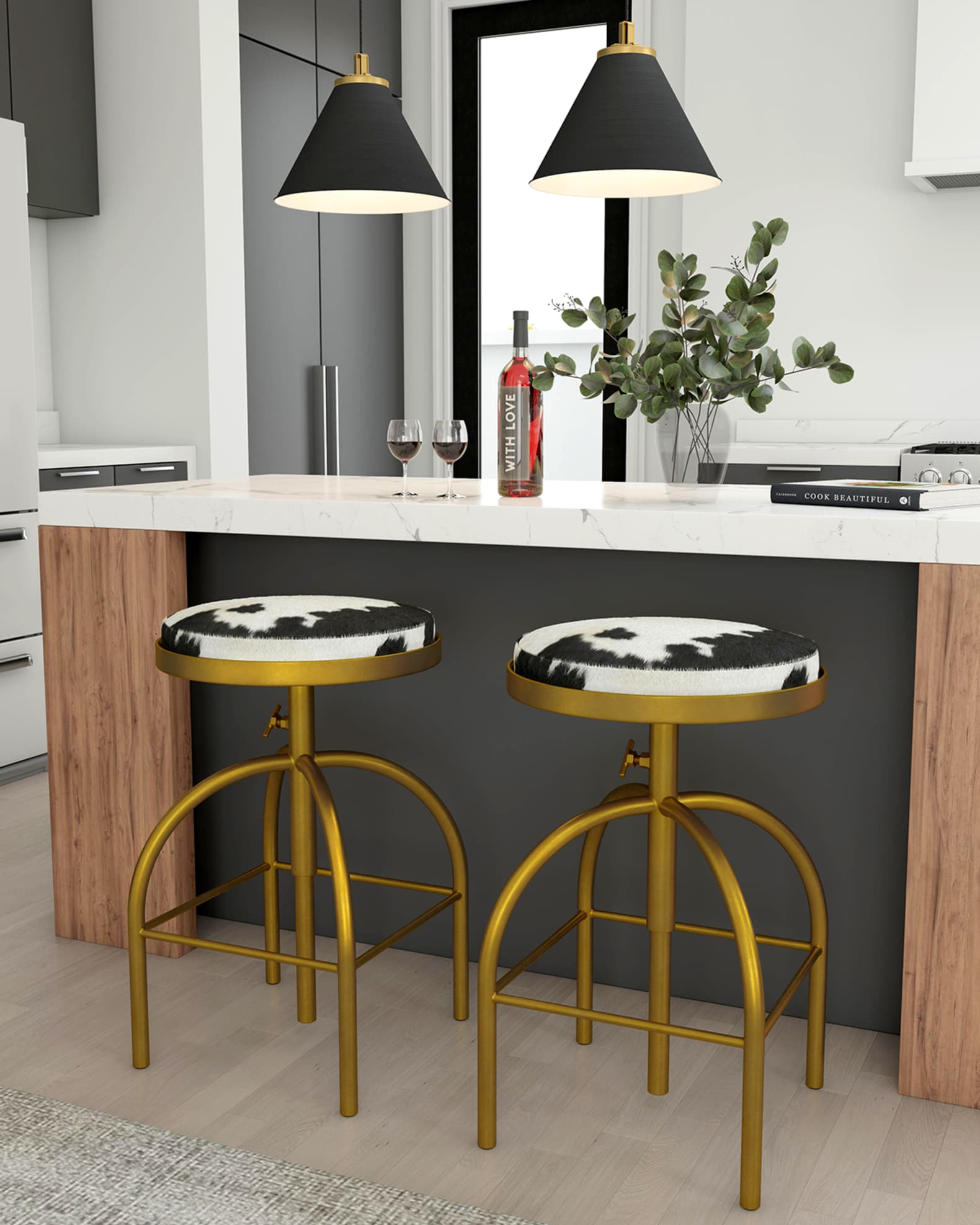 Hair on hide bar stools deals