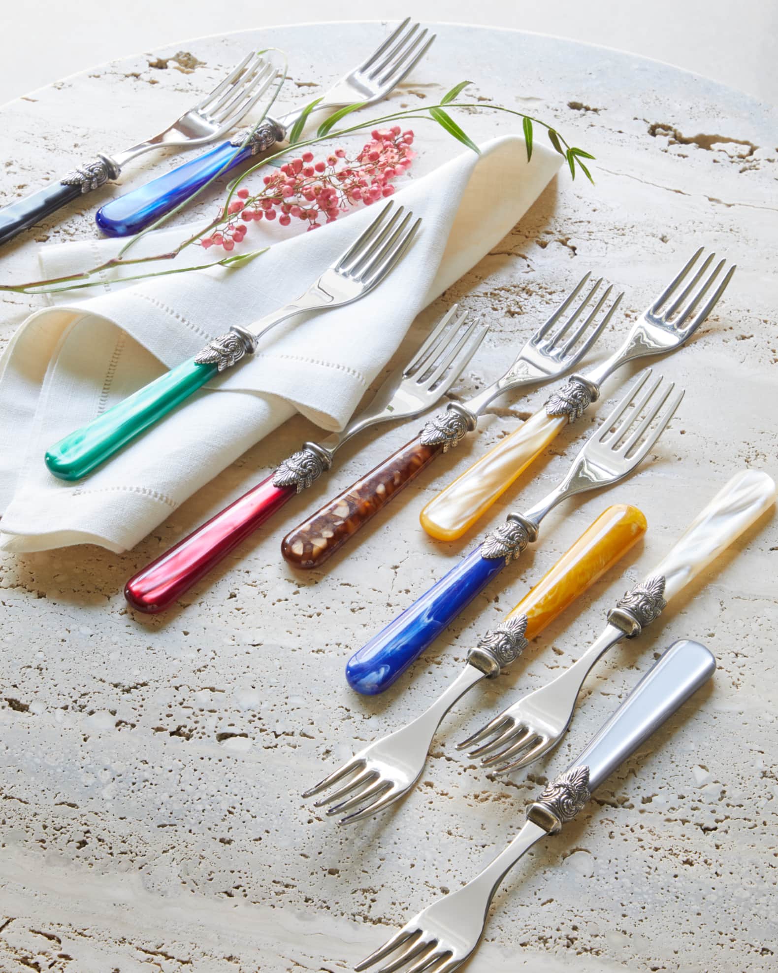 Neiman Marcus Napoleon 20-Piece Flatware Set, Pearl Bordeaux | Horchow