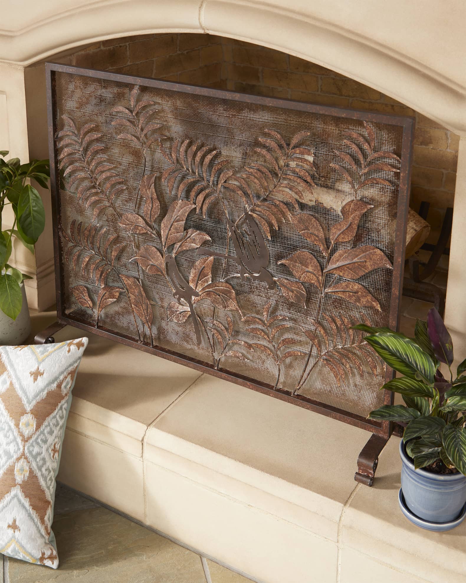 Bird Accent Fire Screen