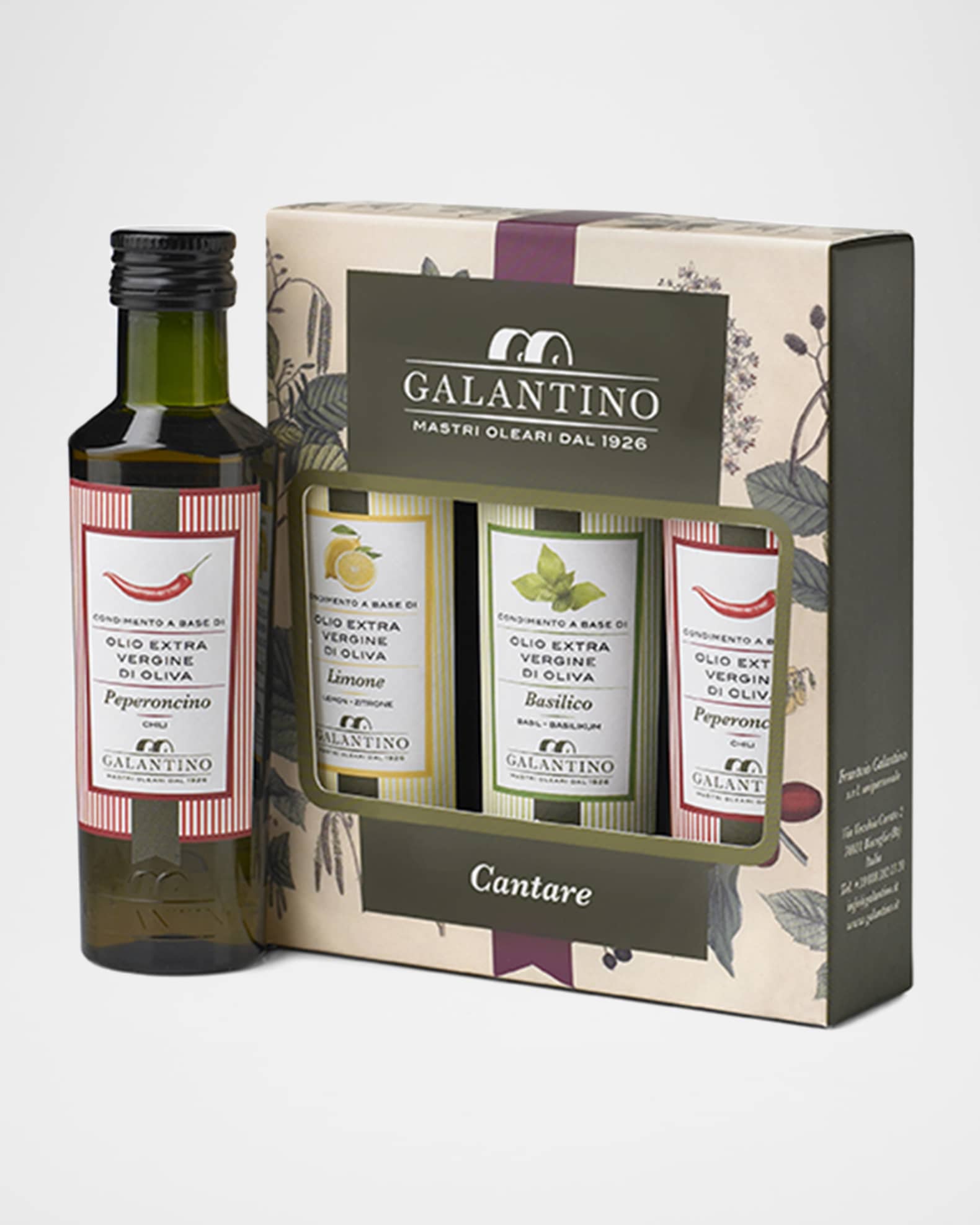 Frantoio Galantino Cantare Extra Virgin Olive Oil Gift Set Horchow