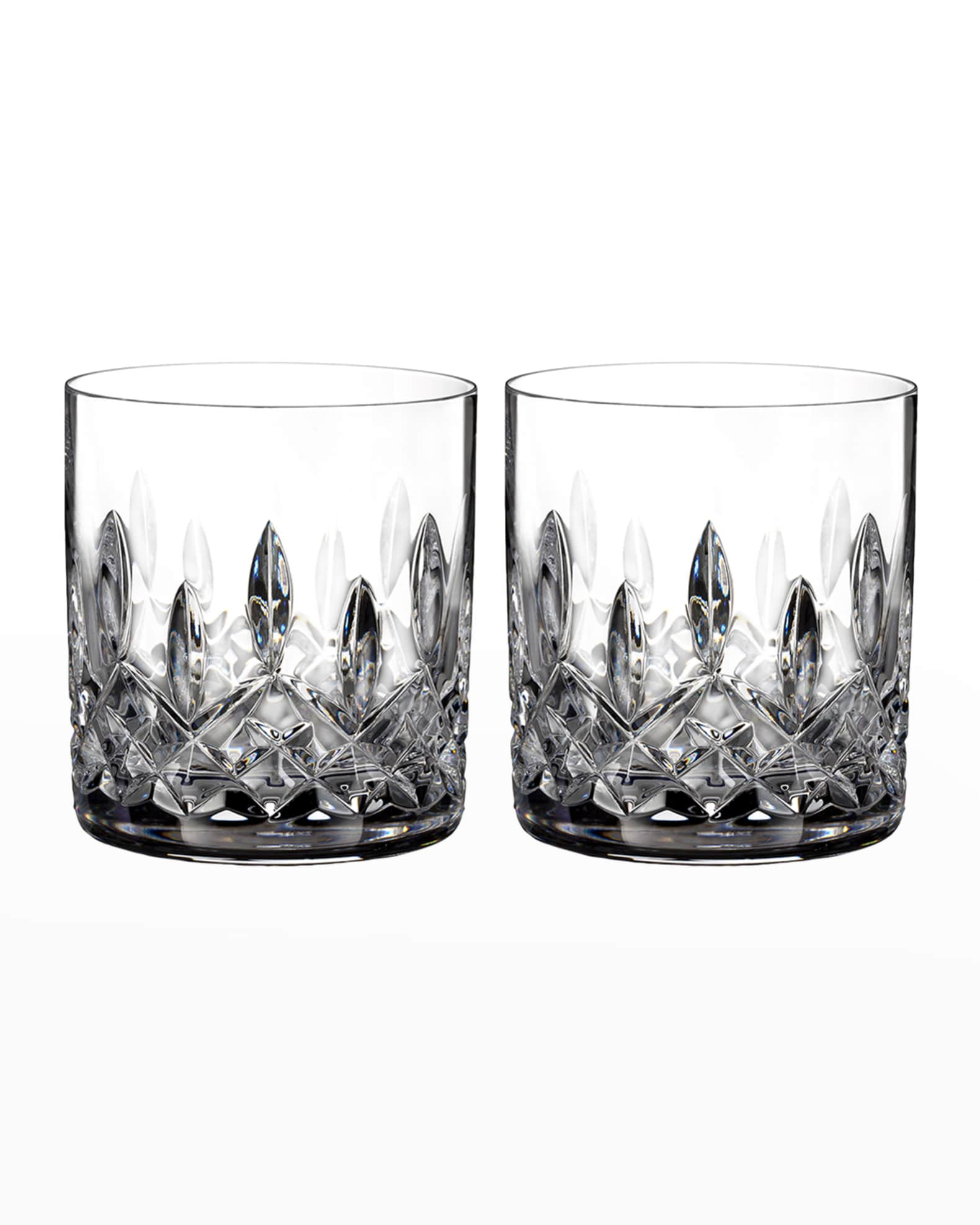 Star Heavy Tumbler | Set of 2 Hand-Blown Crystal Whiskey Glasses with Complementary Matching Ice Mold Tray.