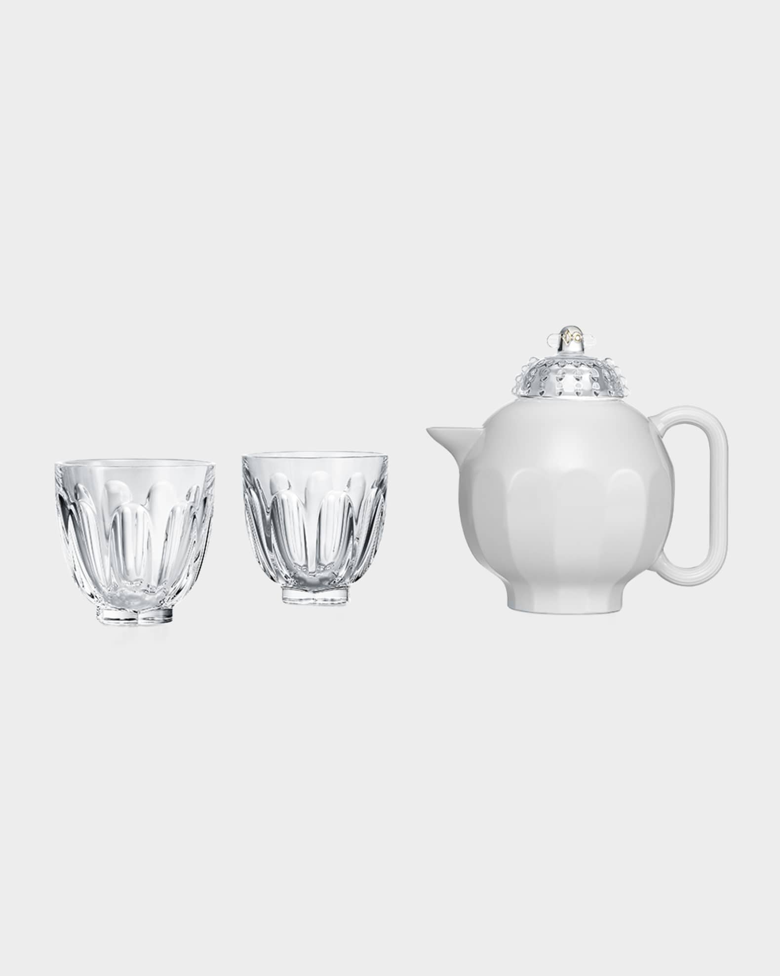 Baccarat Faunacrystopolis x Harcourt Tea Pot & Tumbler Set Horchow