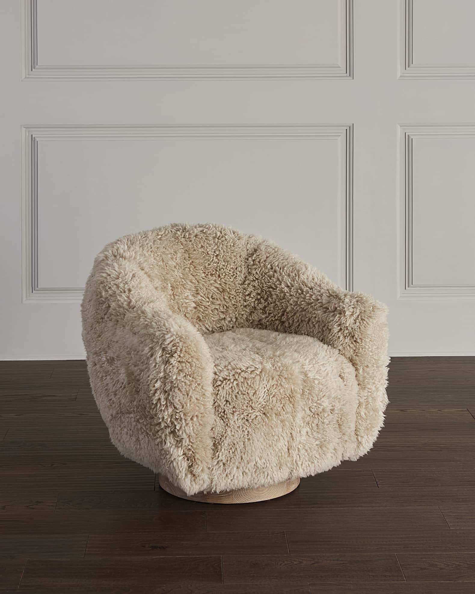 Fuzzy swivel chair shop