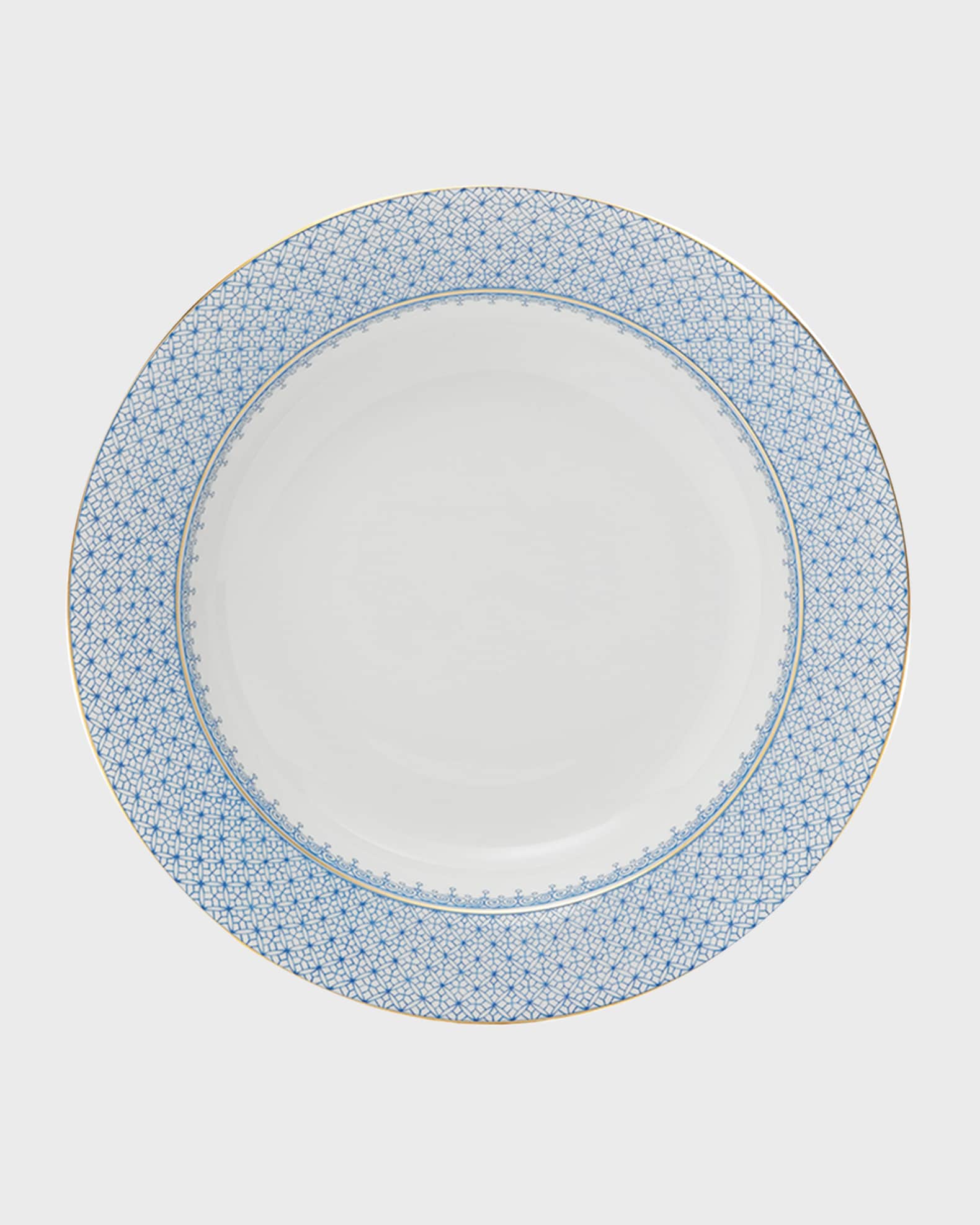 Mottahedeh Cornflower Lace Rim Soup Bowl
