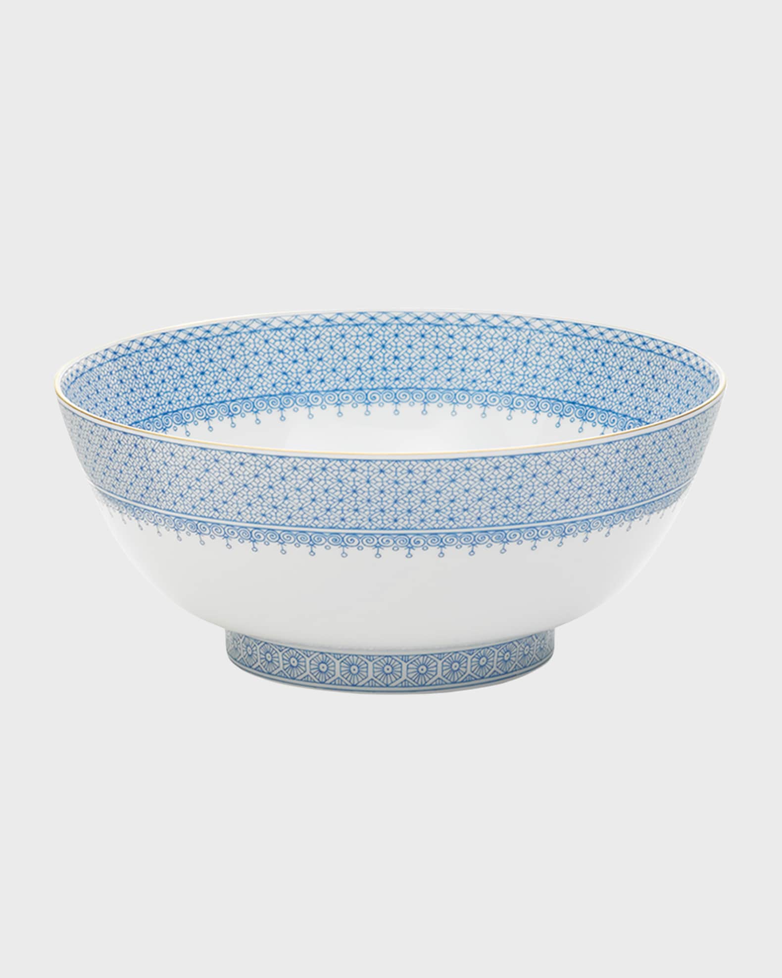 Mottahedeh Cornflower Lace Round Serving Bowl