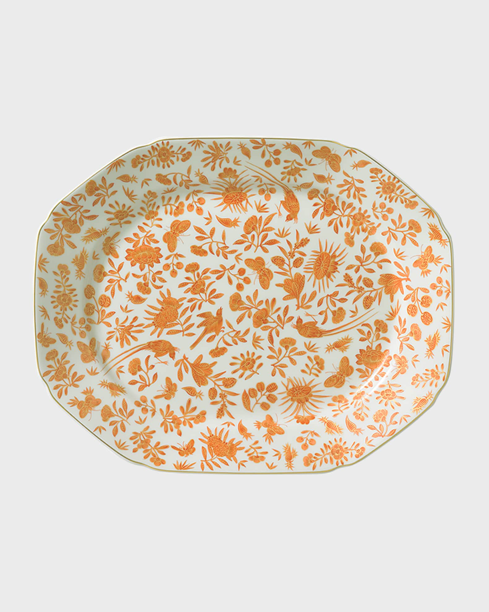 Mottahedeh Sacred Bird & Butterfly Octagonal Platter