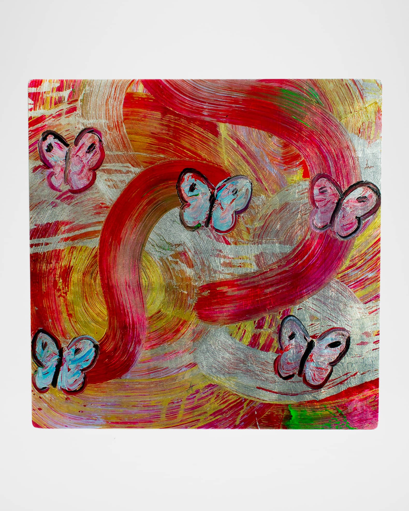 Hunt Slonem Butterfly Swirl Square Lacquer Placemat
