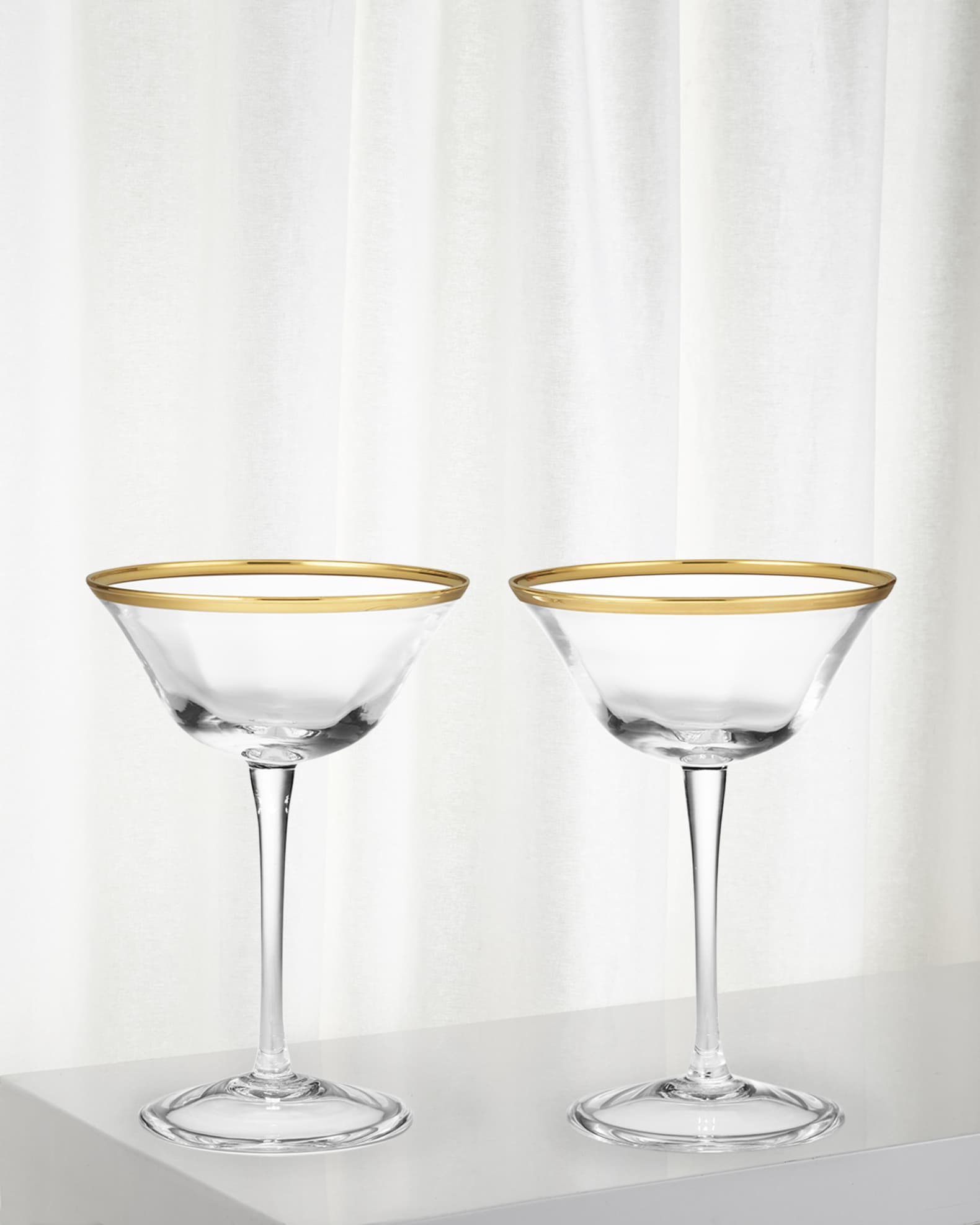 AERIN Sophia Clear Coupe Glasses Horchow