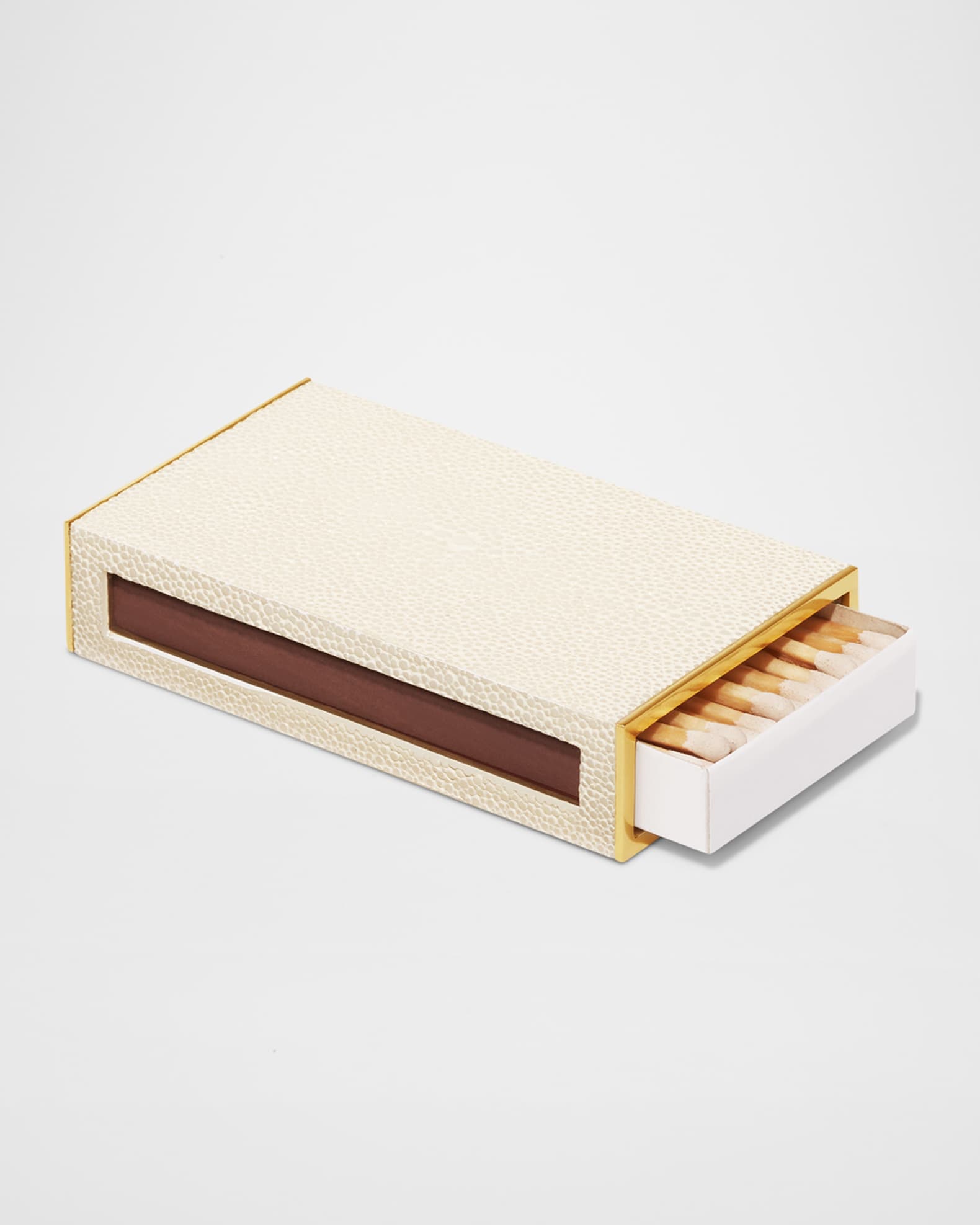 AERIN Faux Shagreen Matchbox Sleeve, Cream